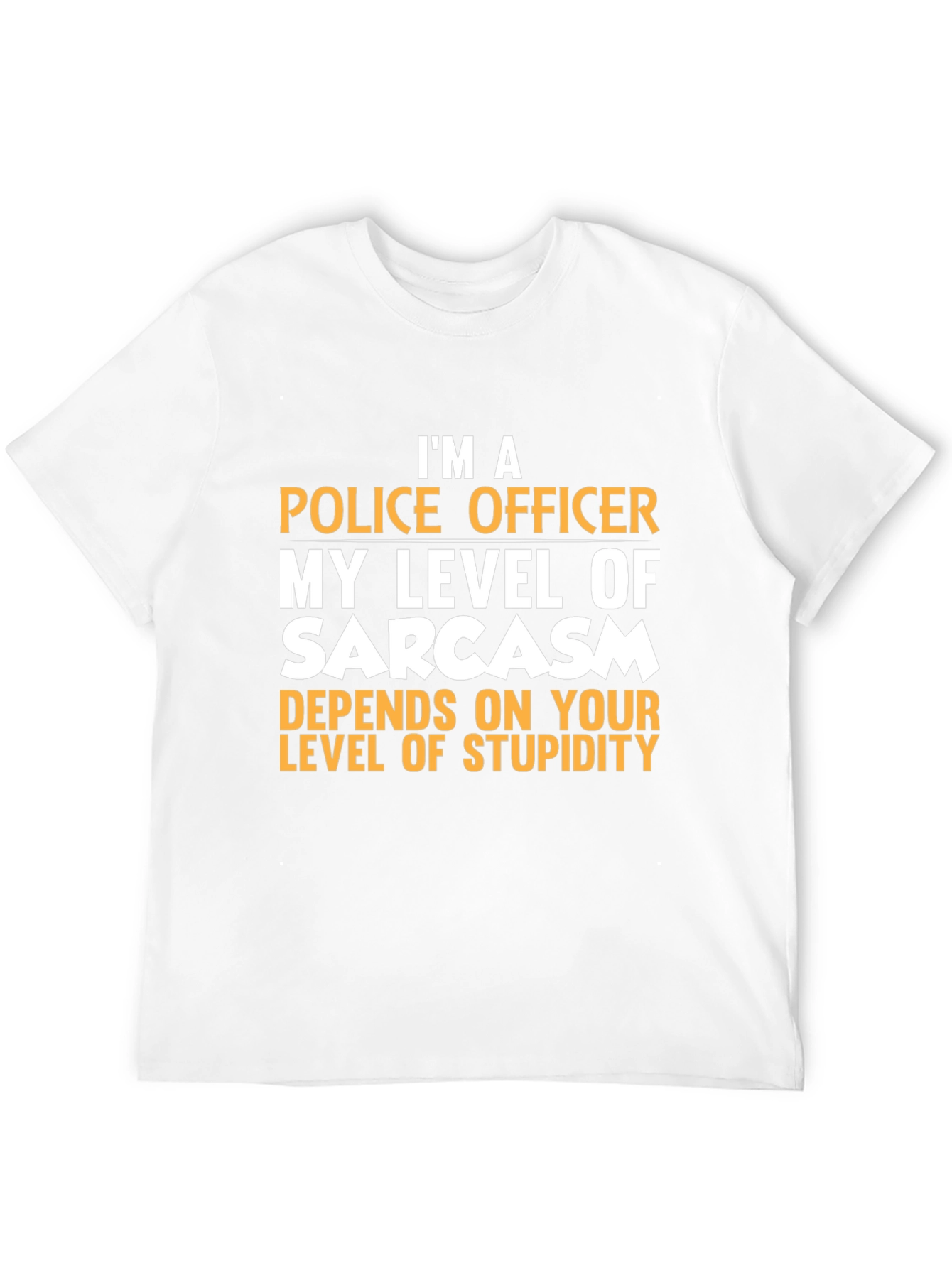 Black Sarcastic Police Officer Graphic Tee view 12