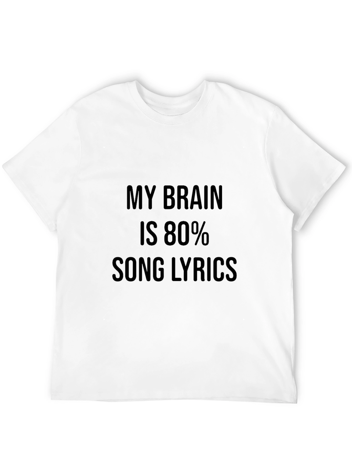 Black My Brain Is 80% Song Lyrics Graphic Tee view 12