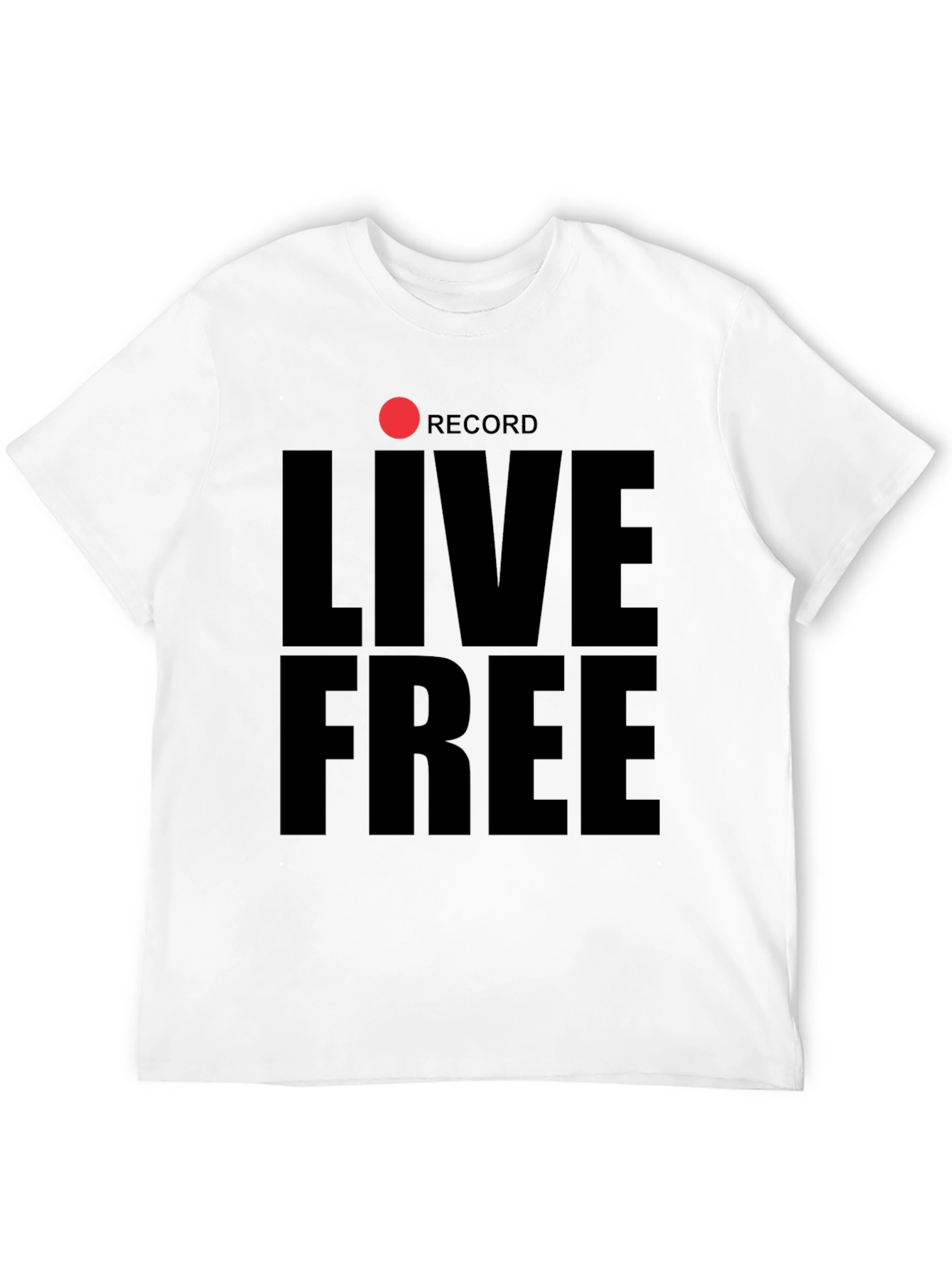 Black Live Free Record Black T-Shirt view 12