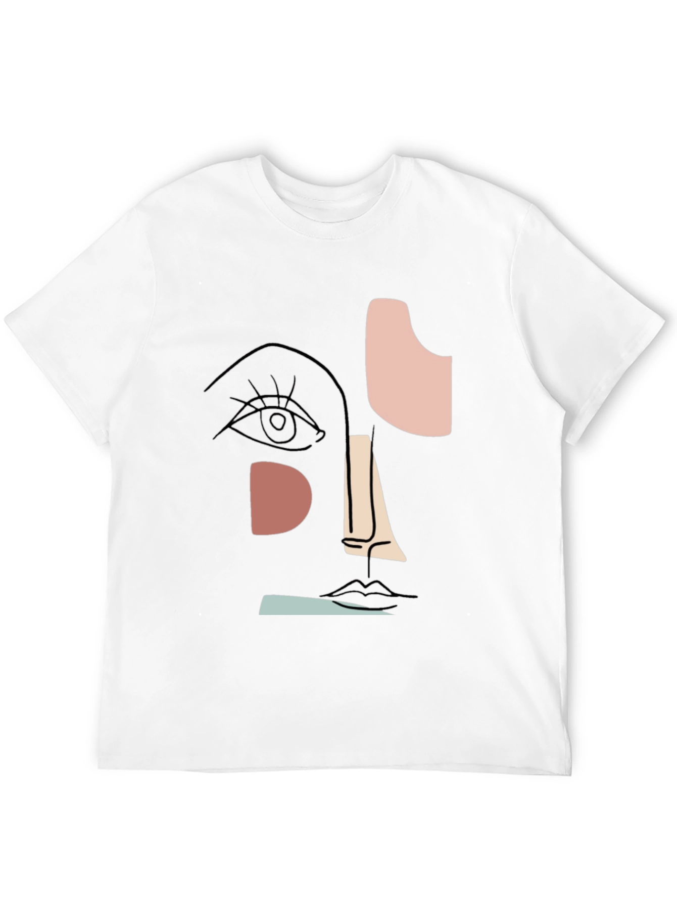 Abstract Face Graphic T-Shirt - Modern Art Tee - 12