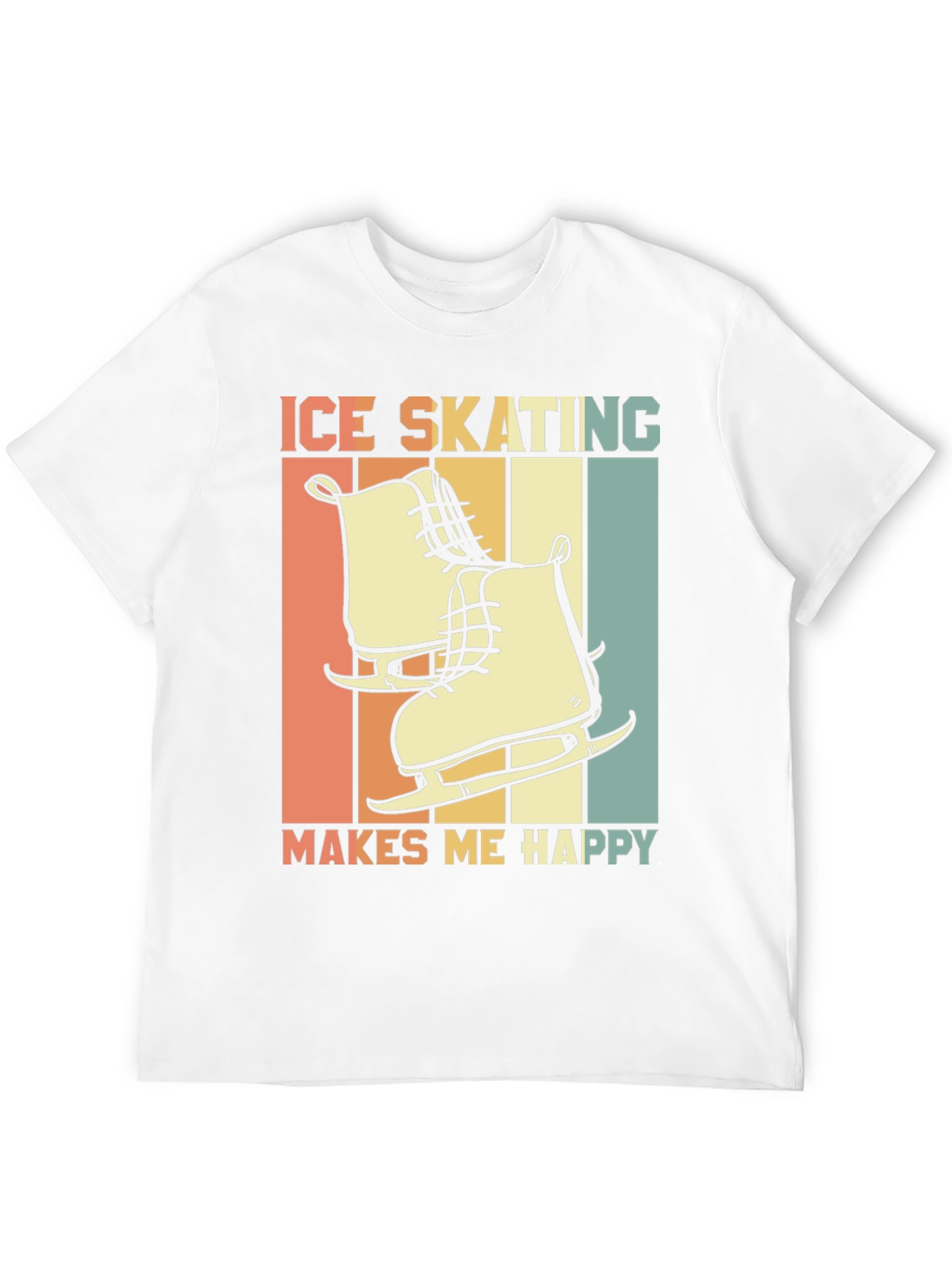 Black Ice Skating Makes Me Happy Graphic Tee view 12