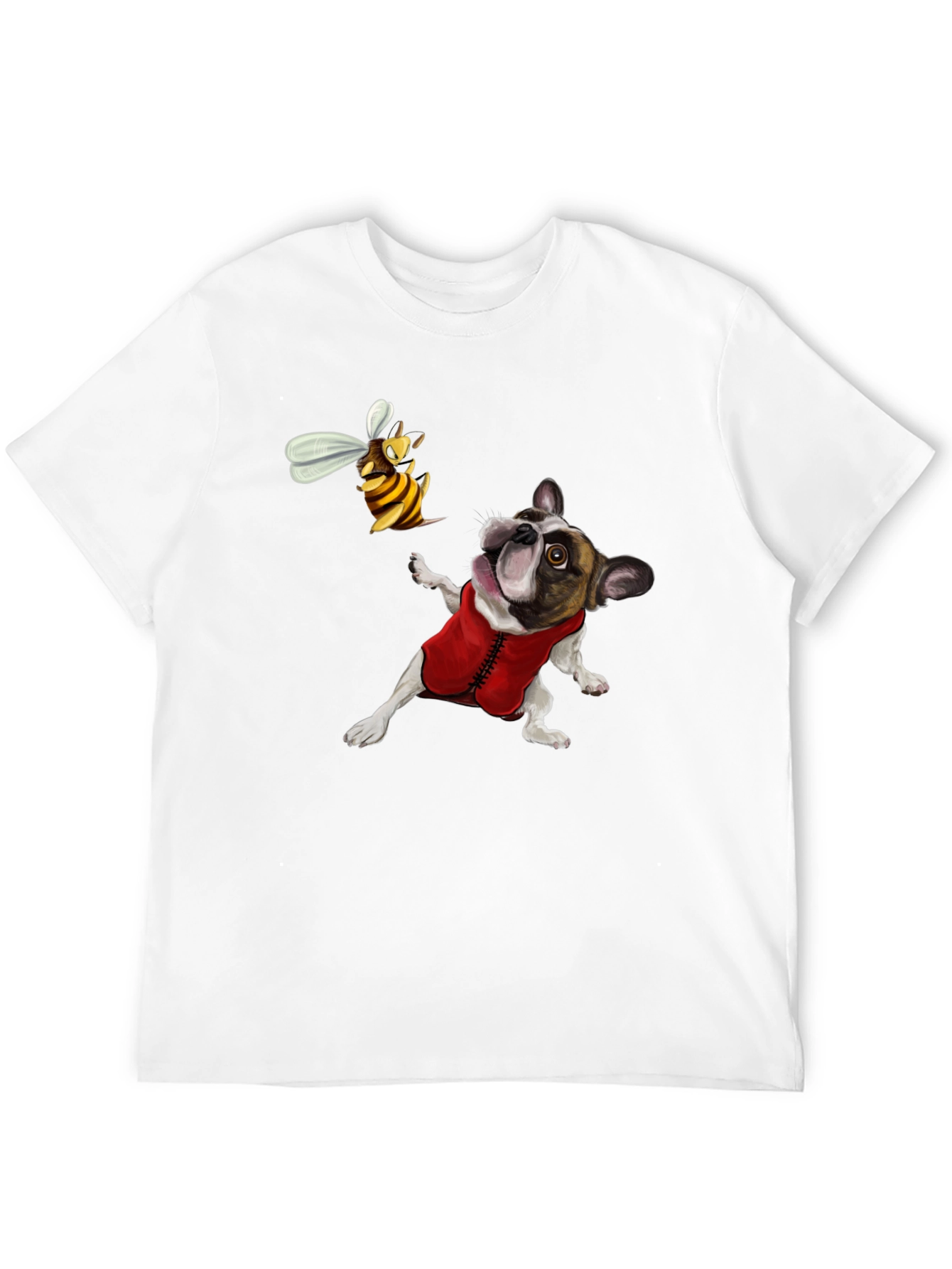 Black Dog & Bee Graphic Tee - Novelty T-Shirt view 12