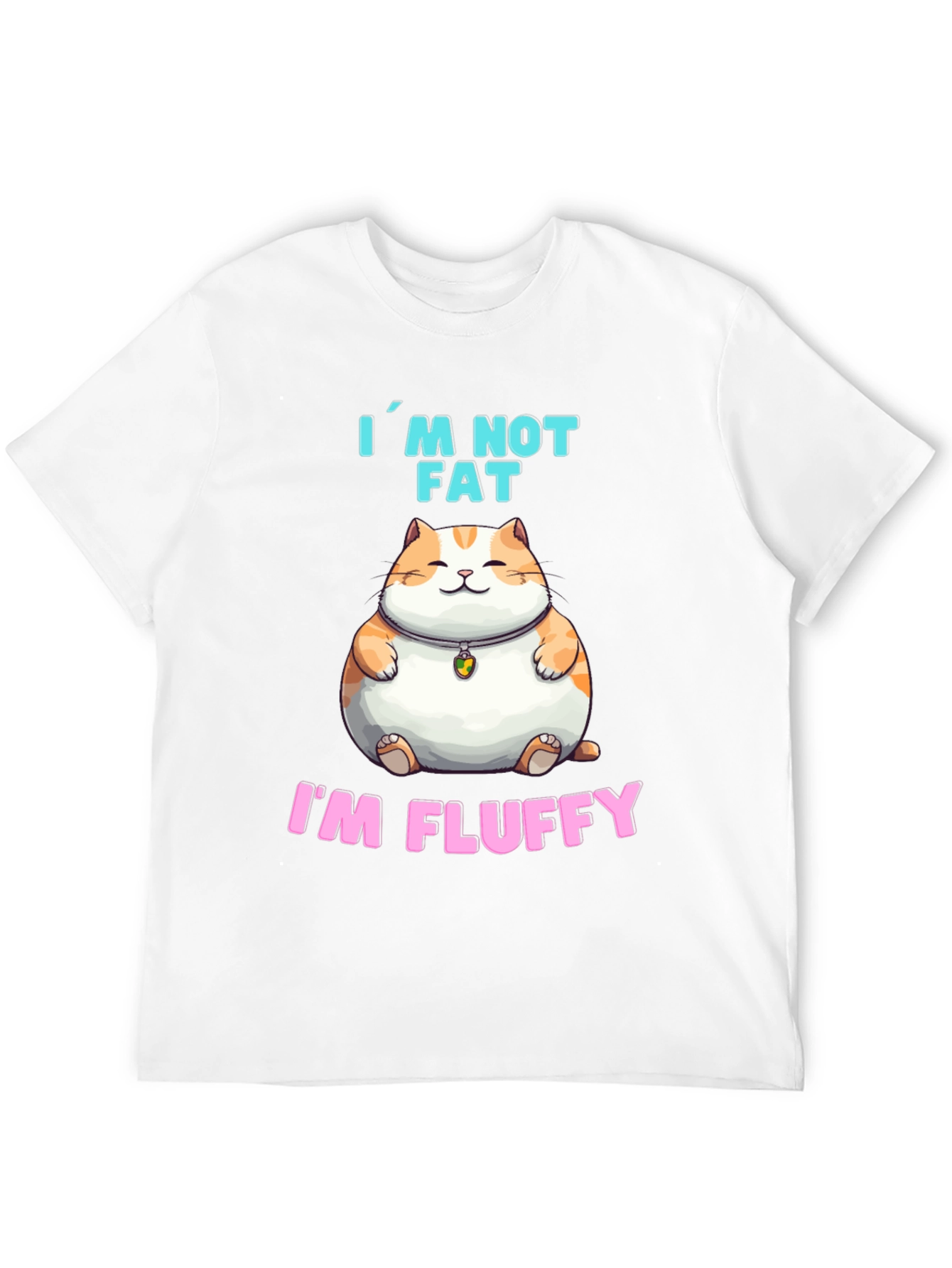 Black I'm Not Fat, I'm Fluffy T-Shirt view 12