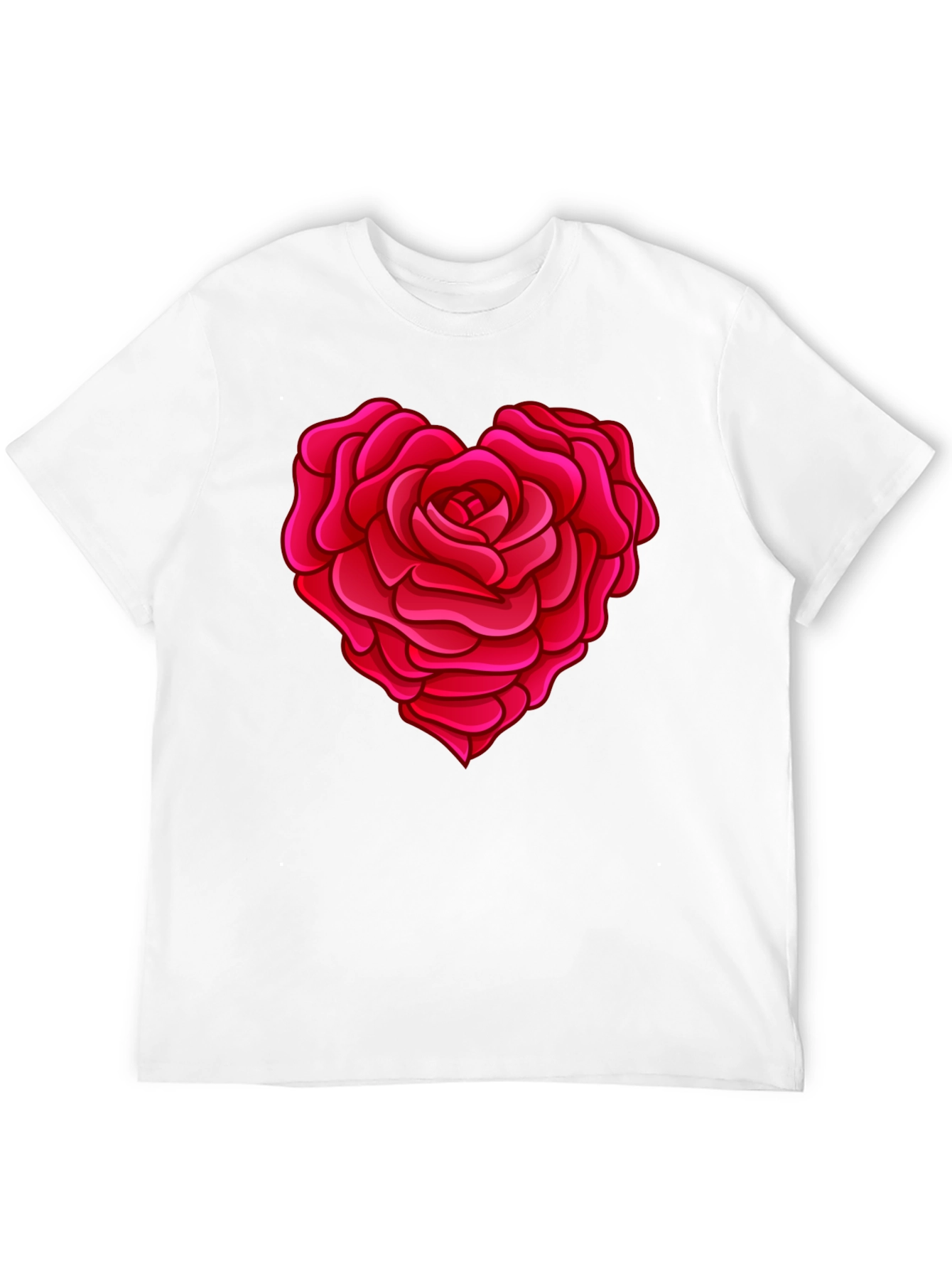 Black Rose Heart Graphic T-Shirt - Stylish Black Tee view 12