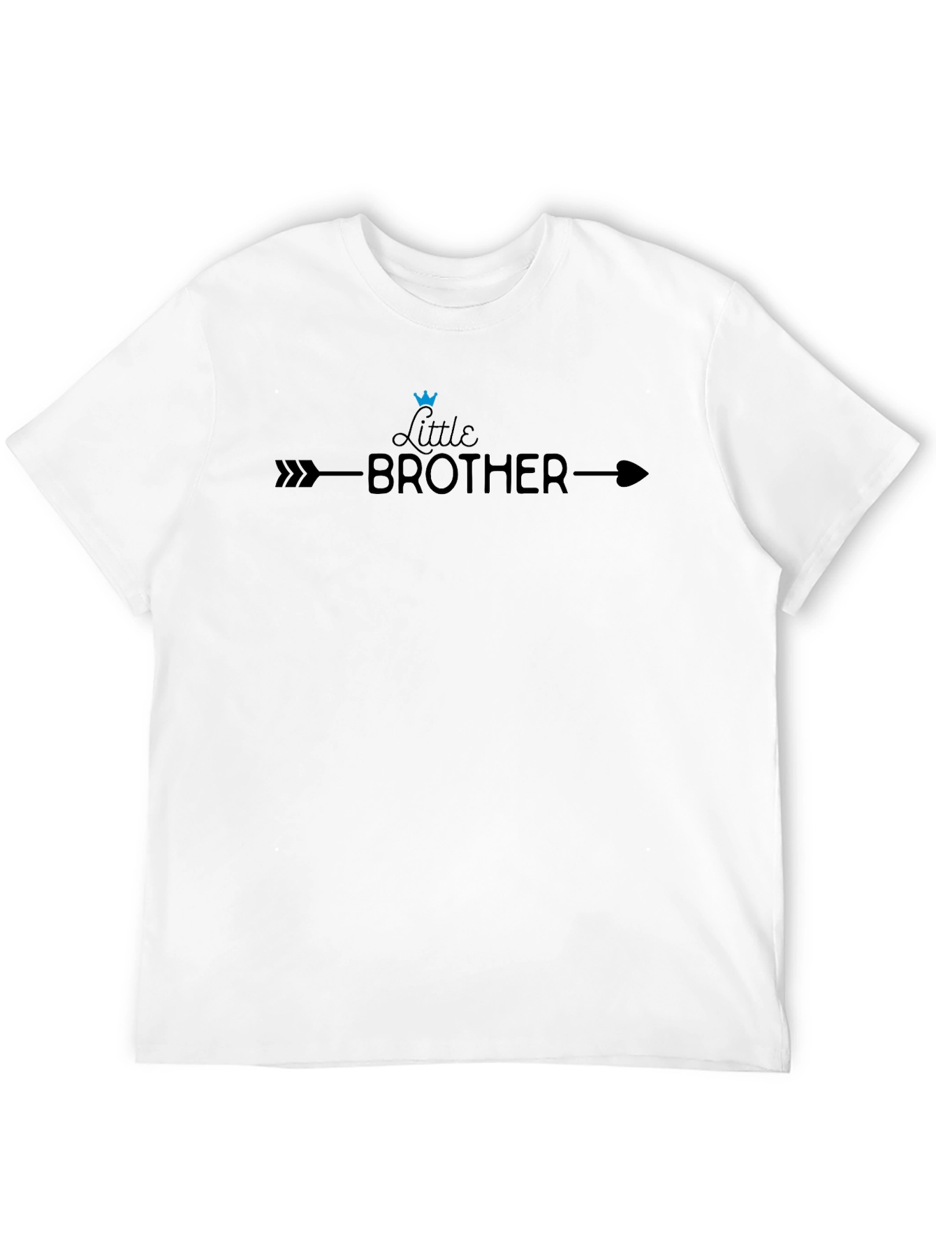 Black Little Brother Graphic Tee - Arrow & Crown Design view 12