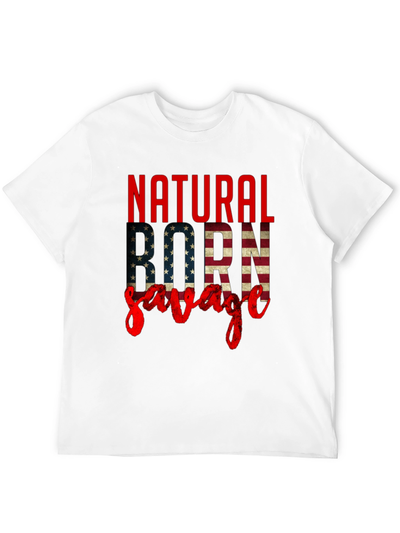 Black Natural Born Savage Graphic Tee view 12