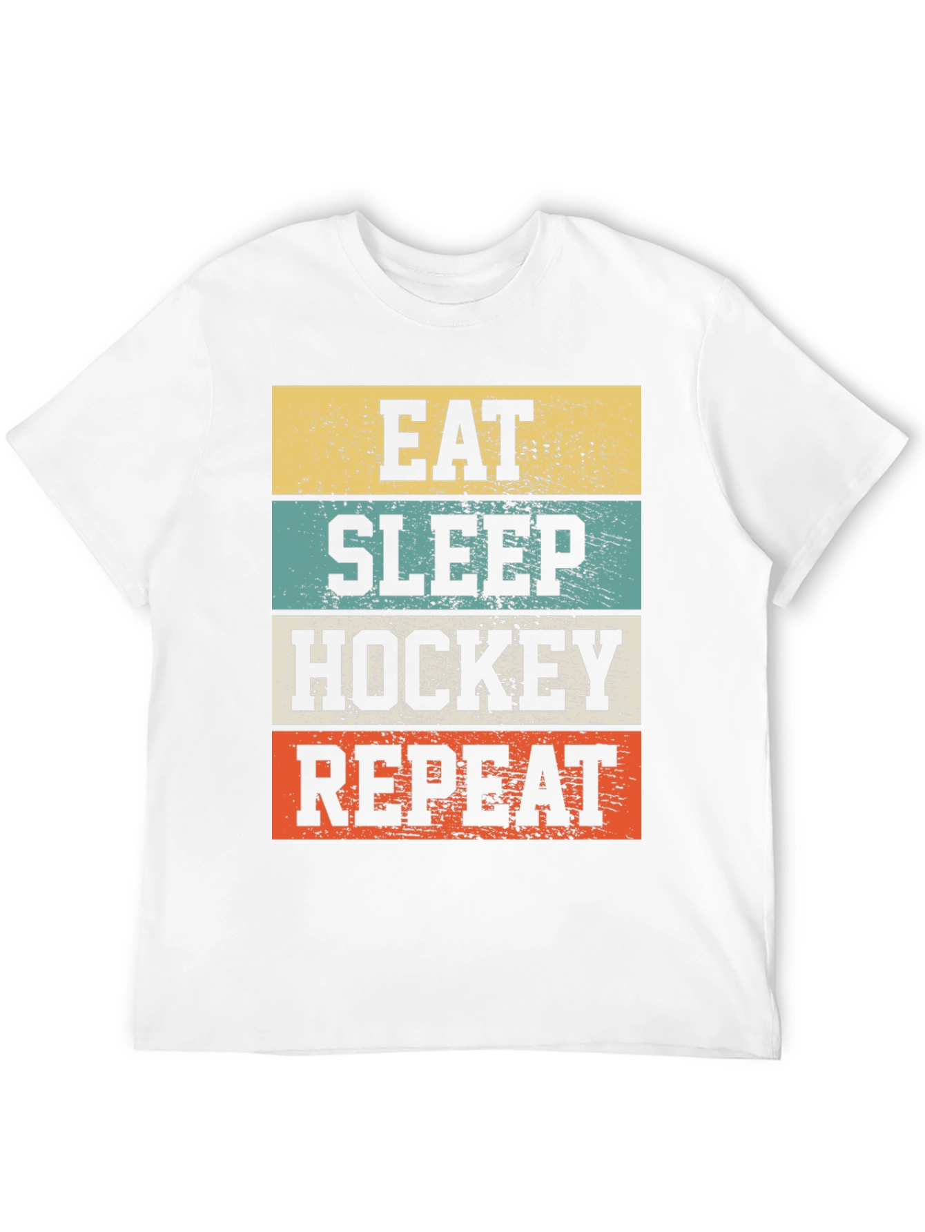 Black Eat Sleep Hockey Repeat Graphic T-Shirt view 12