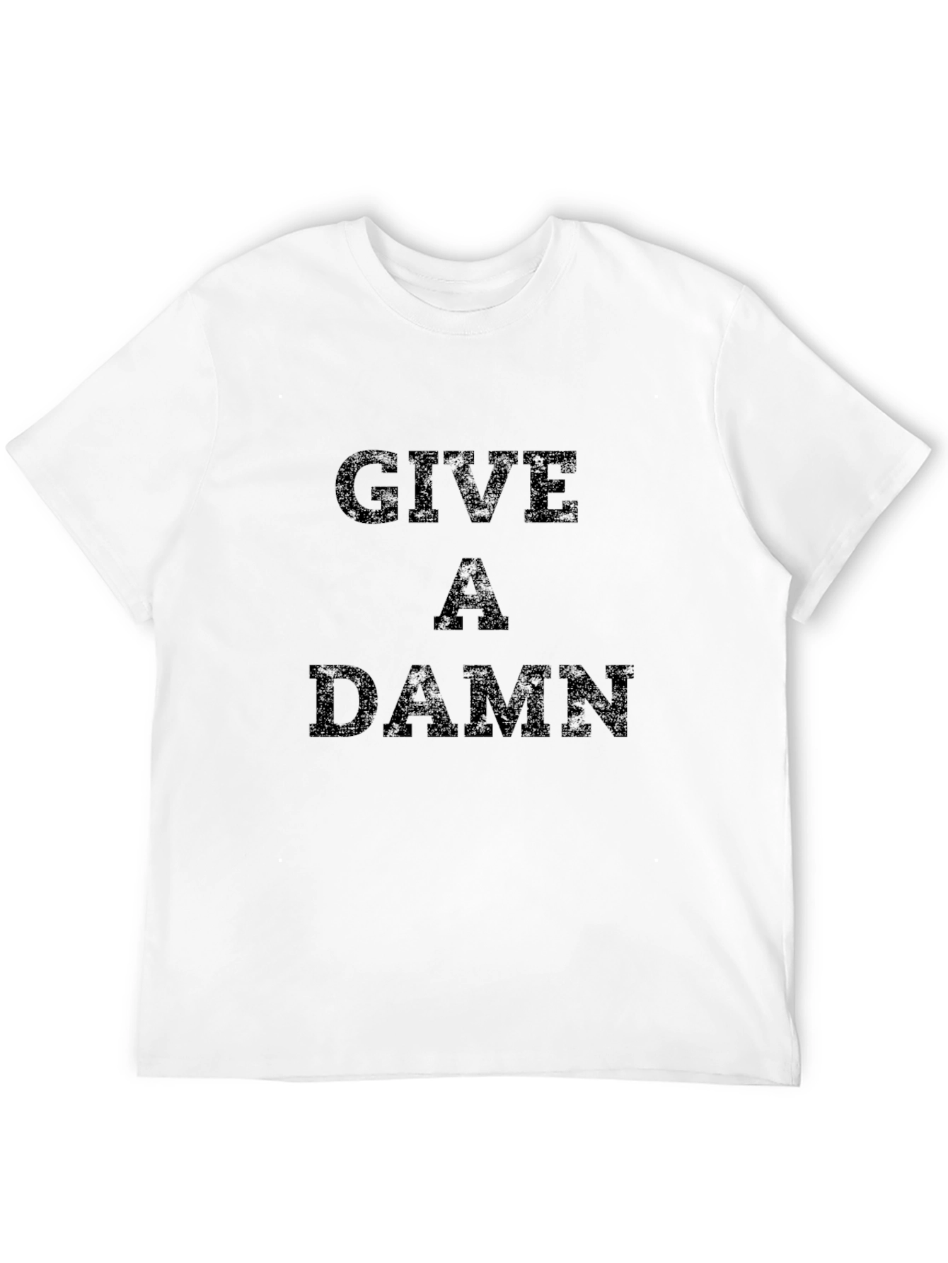 Black Give a Damn Graphic Tee - Black Cotton T-Shirt view 12