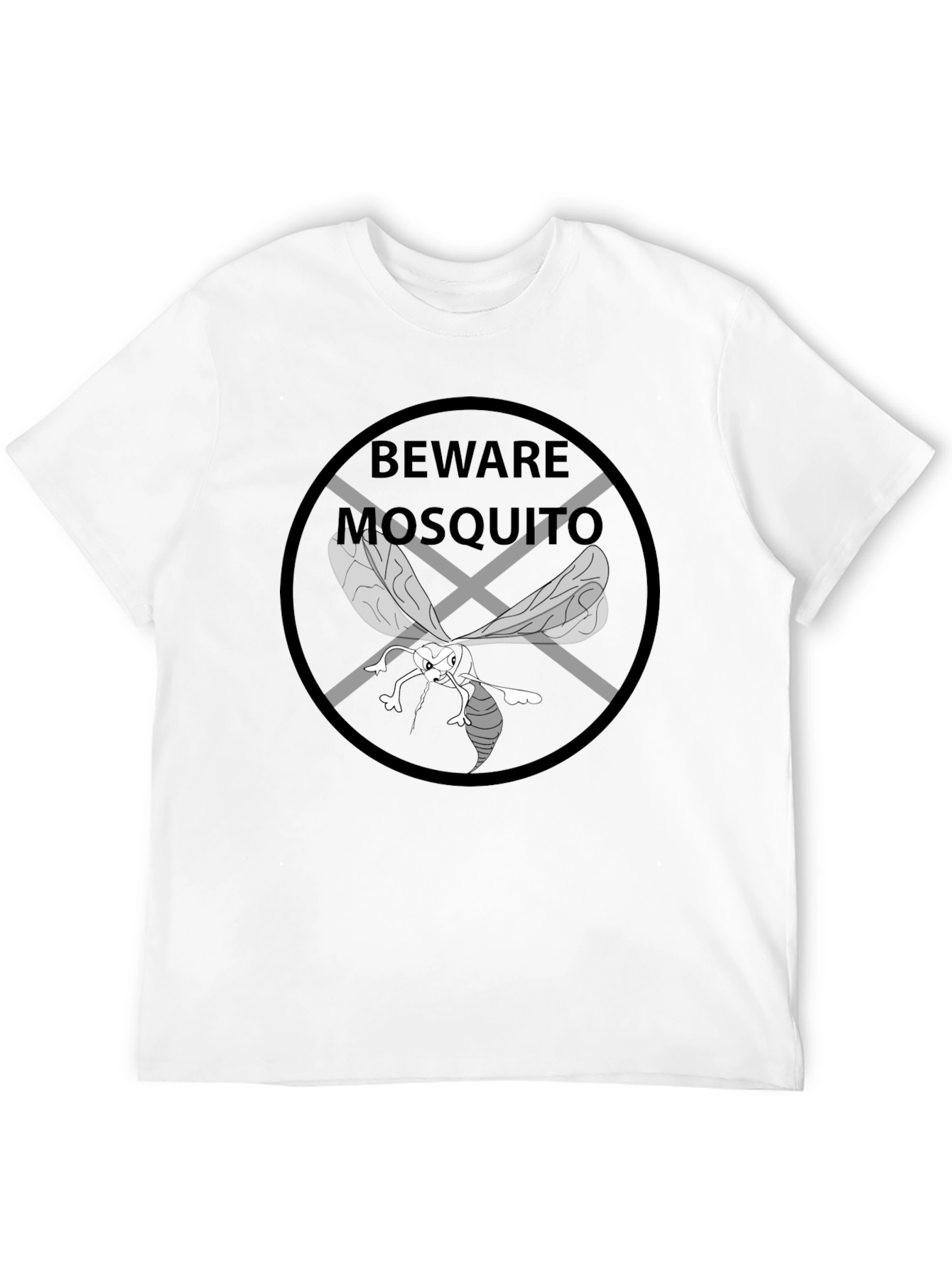 Black Beware Mosquito Graphic Tee - Black Cotton T-Shirt view 12