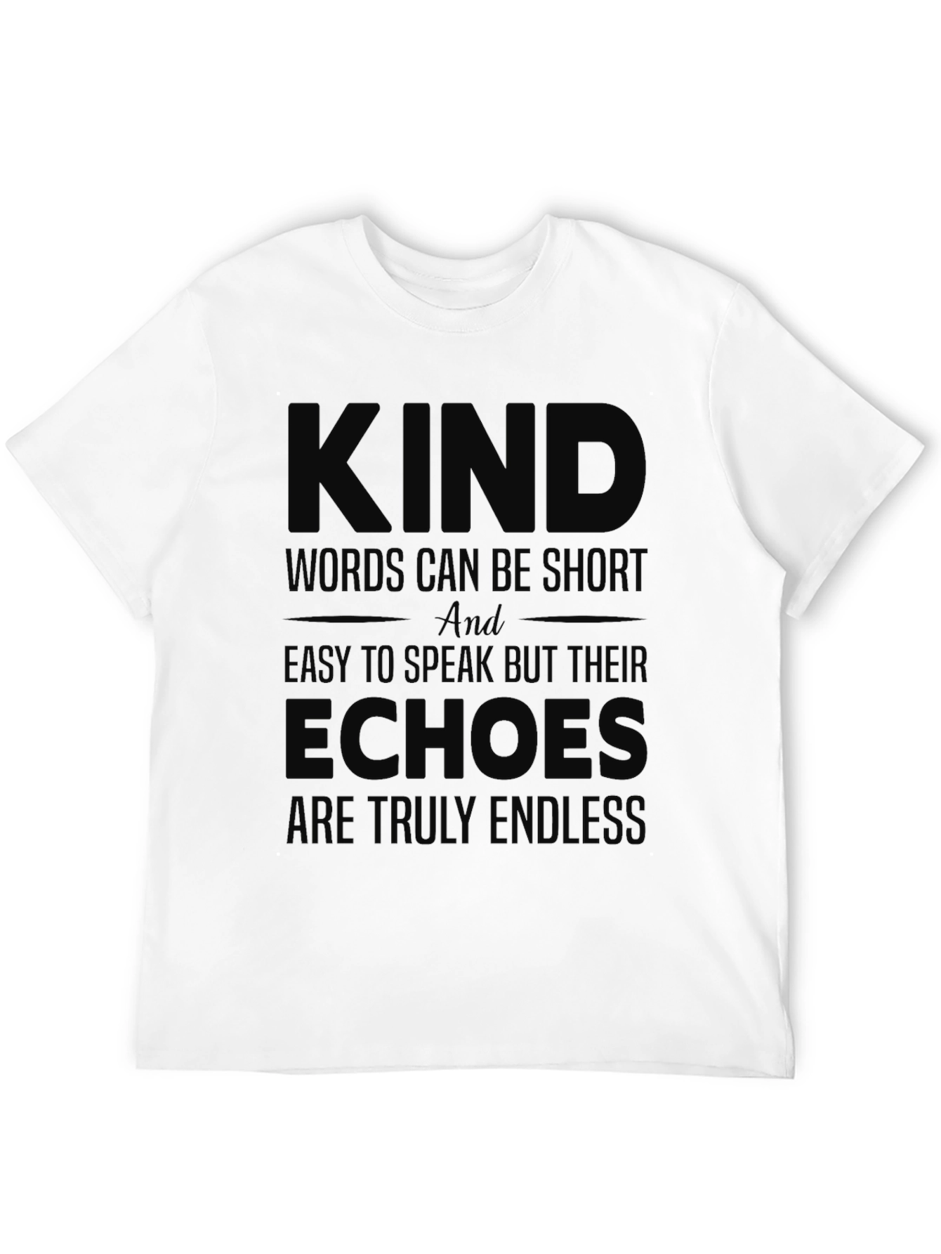 Black Kind Words Echo T-Shirt view 12