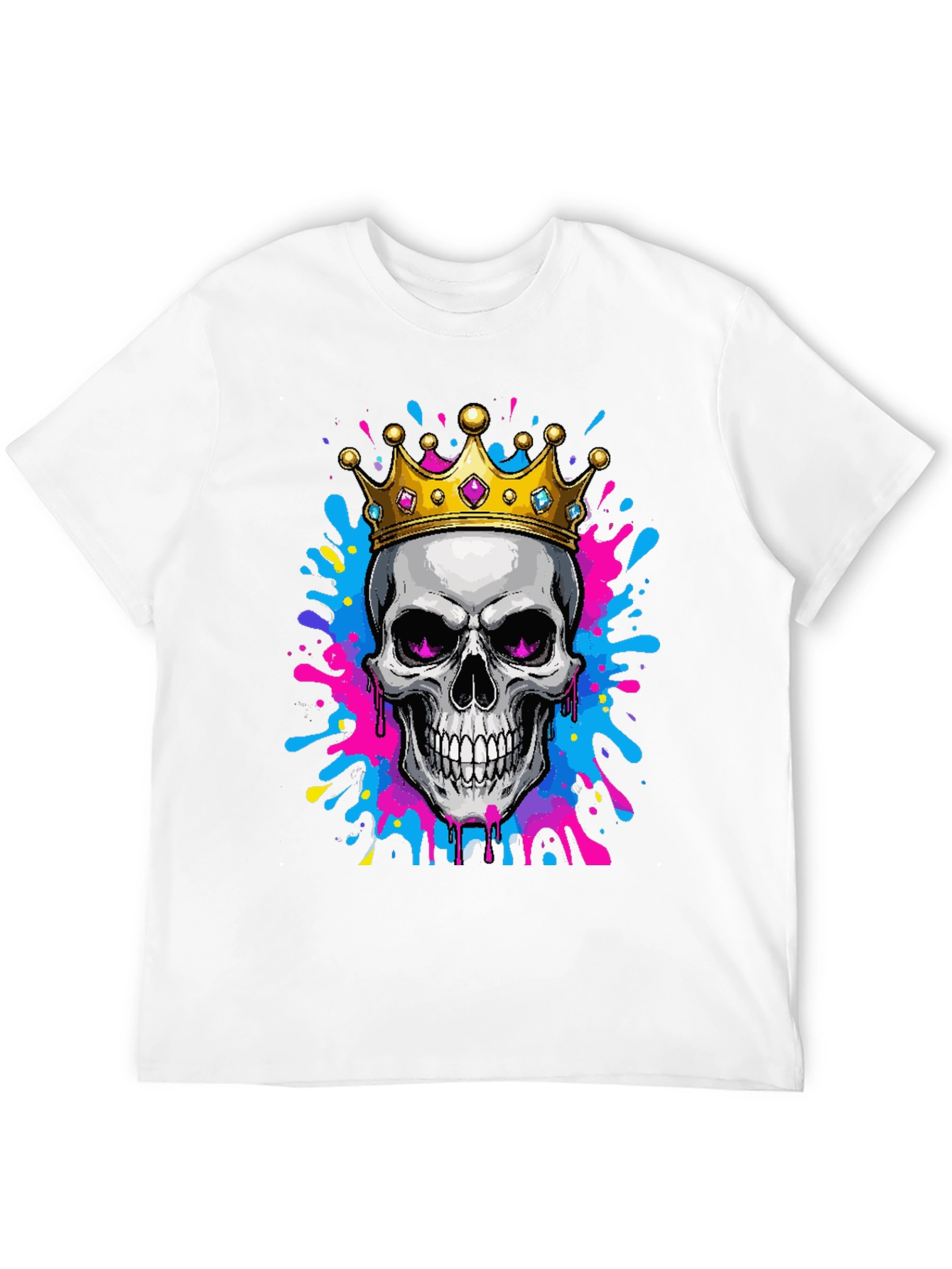 Black Skull King Graphic Tee - Bold Artistic Design view 12