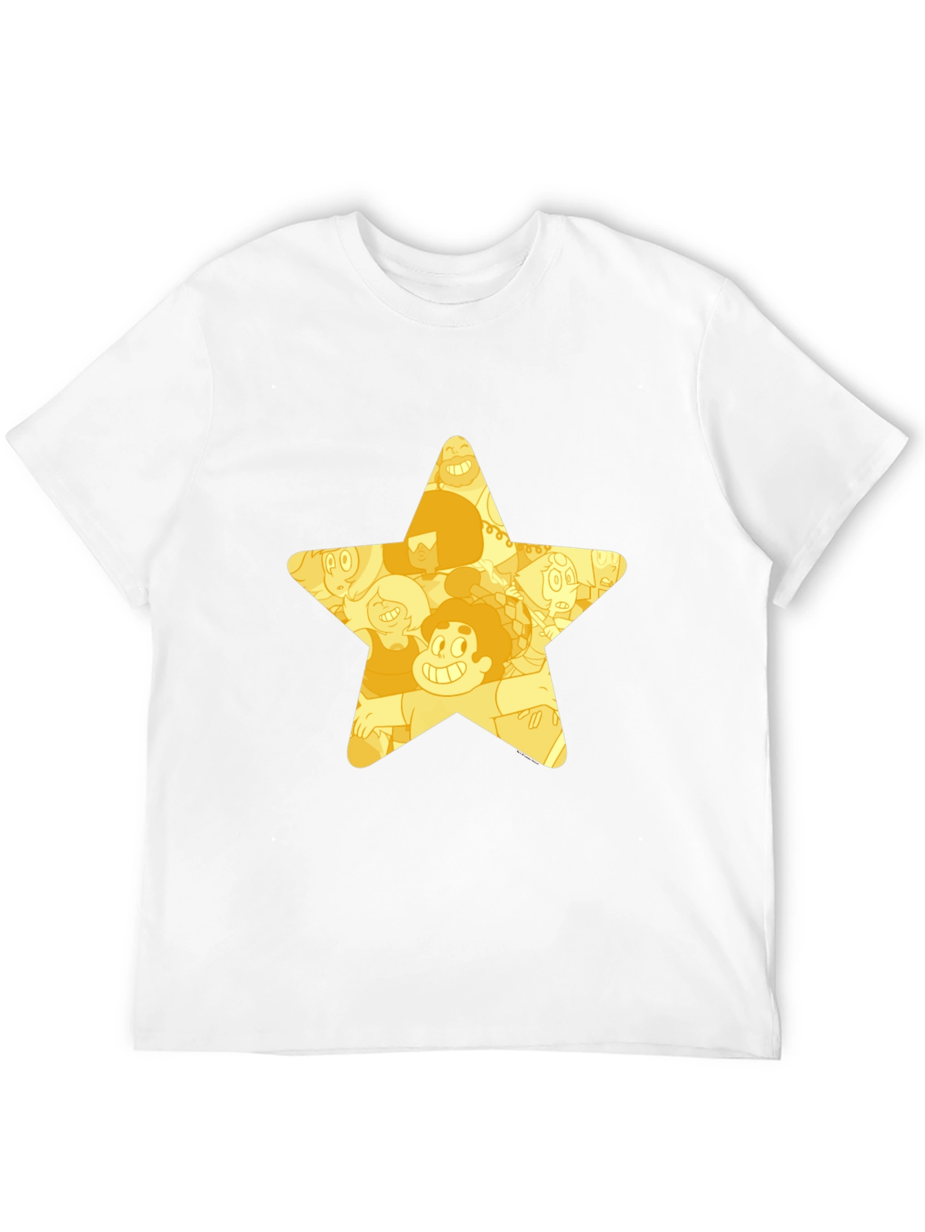 Black Star Cartoon Character Black T-Shirt view 12