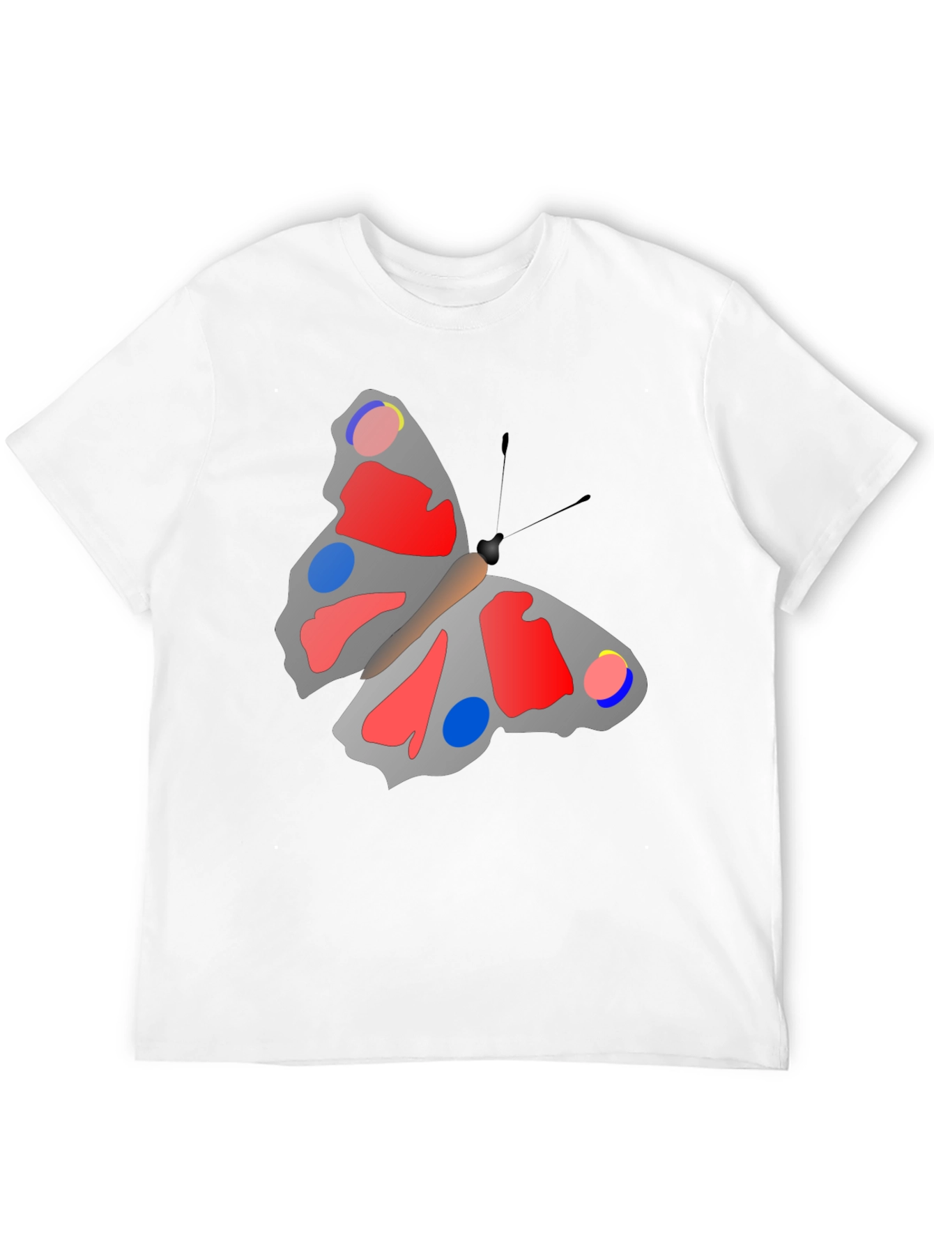 Butterfly Graphic Print Black T-Shirt - 12