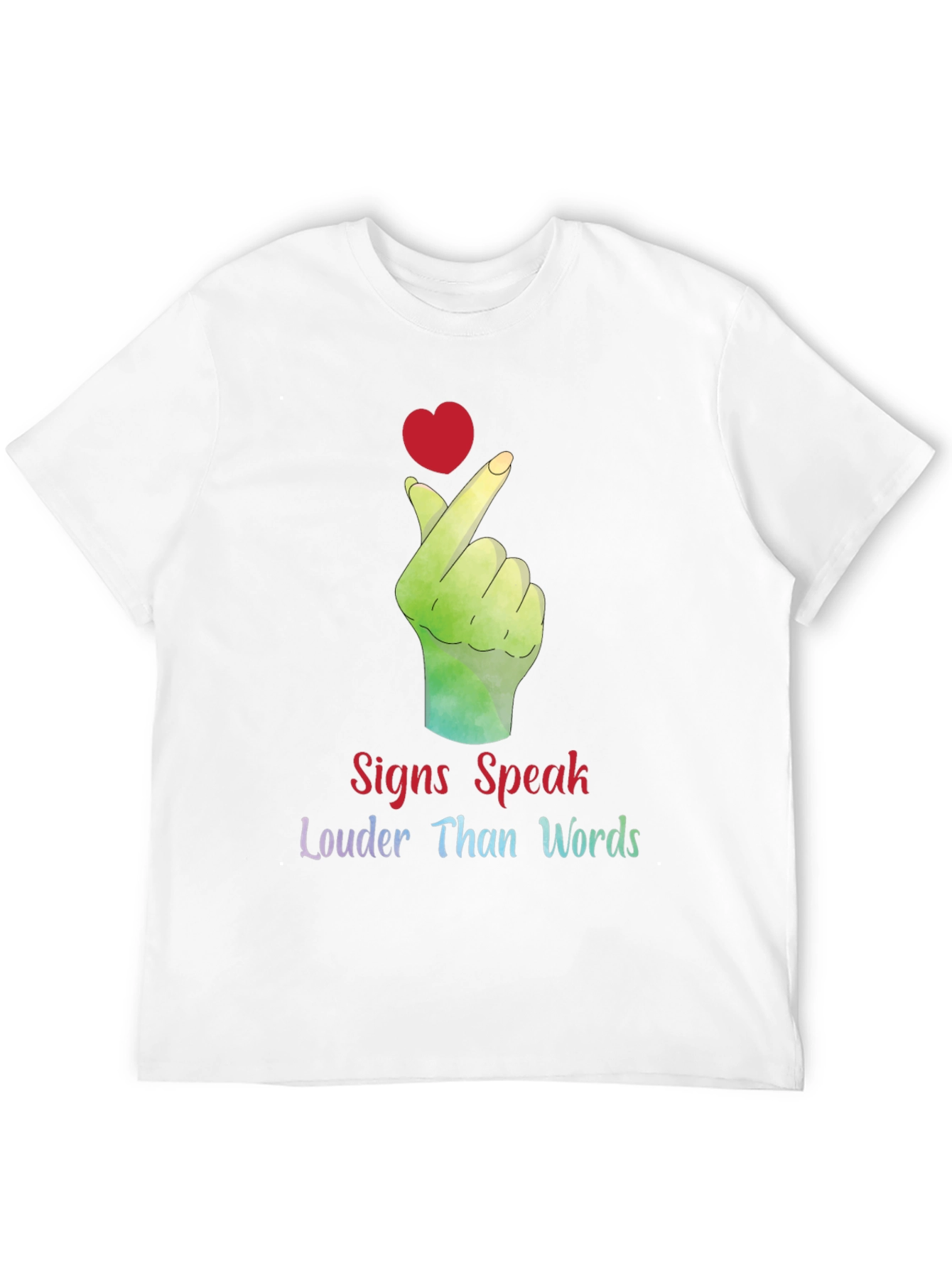 Black Signs Speak Louder Than Words Graphic Tee view 12