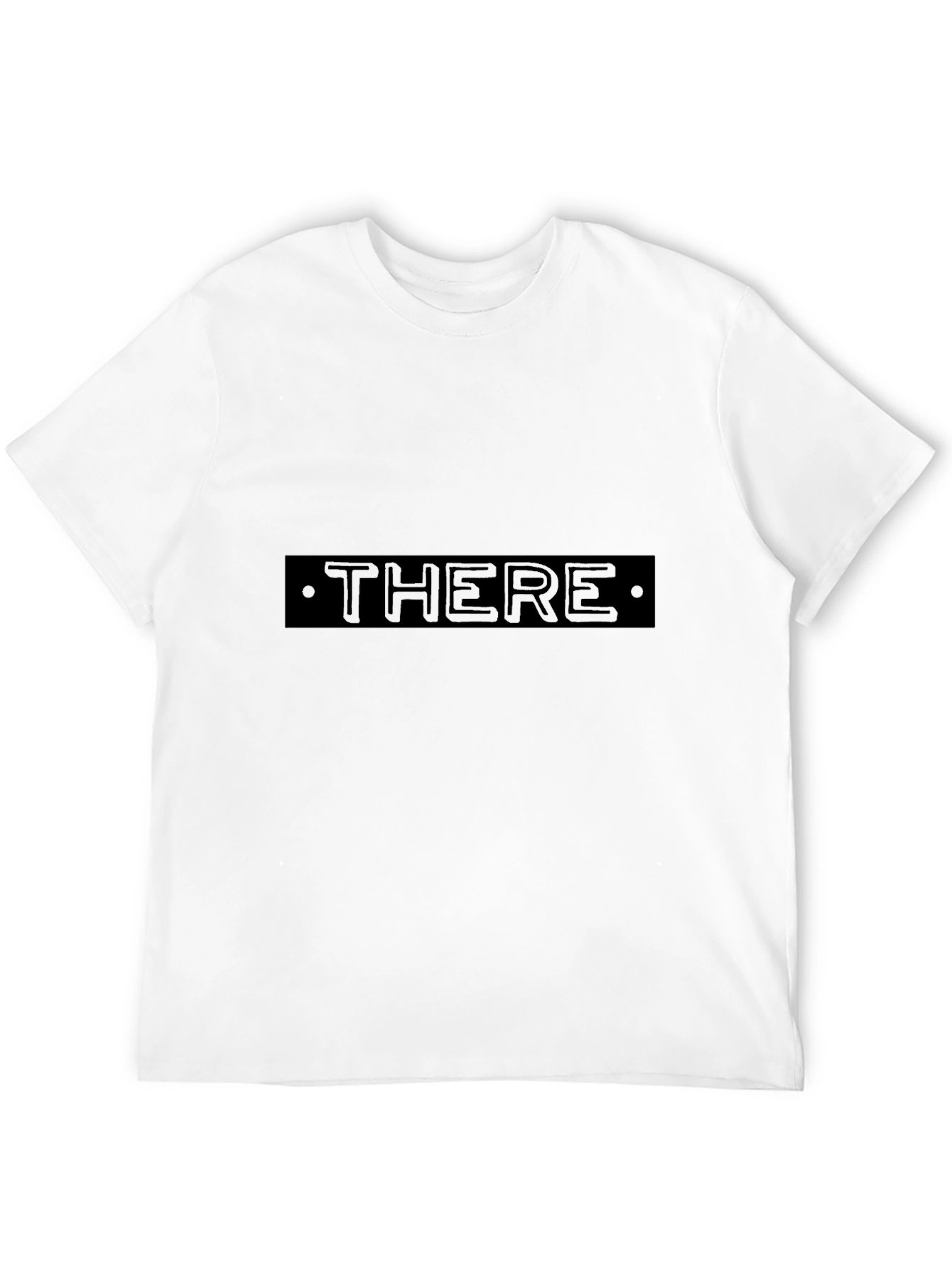 Black Statement Tee: 'THERE' Graphic Black T-Shirt view 12