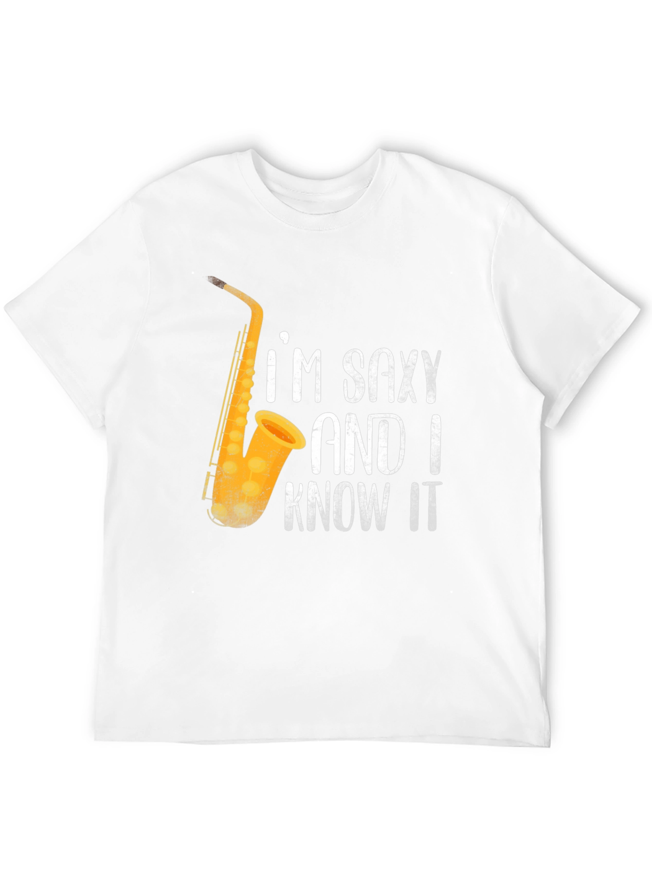 Black Saxy & I Know It T-Shirt | Funny Saxophone Player Tee view 12