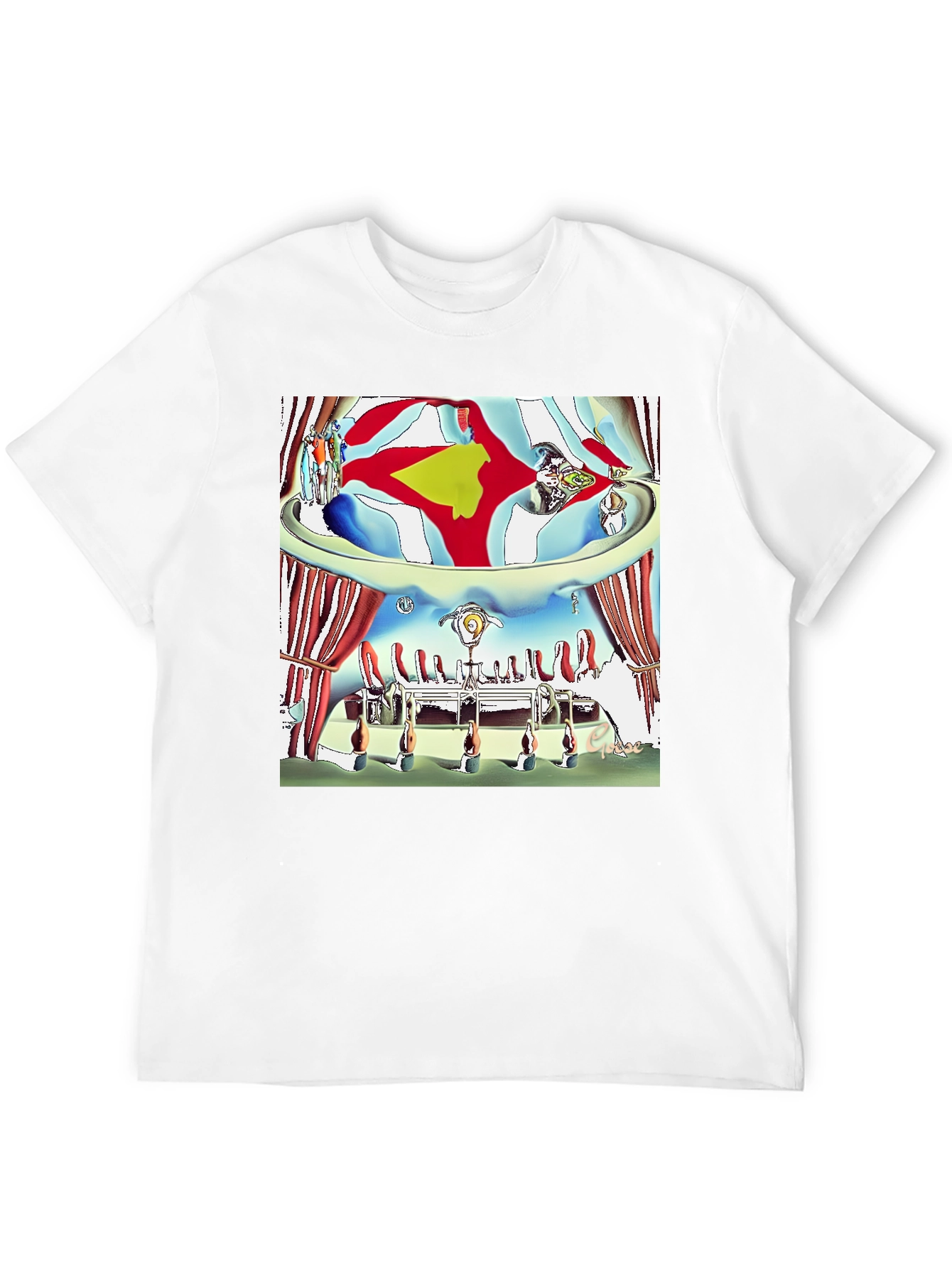 Black Surreal Art Print Black T-Shirt view 12