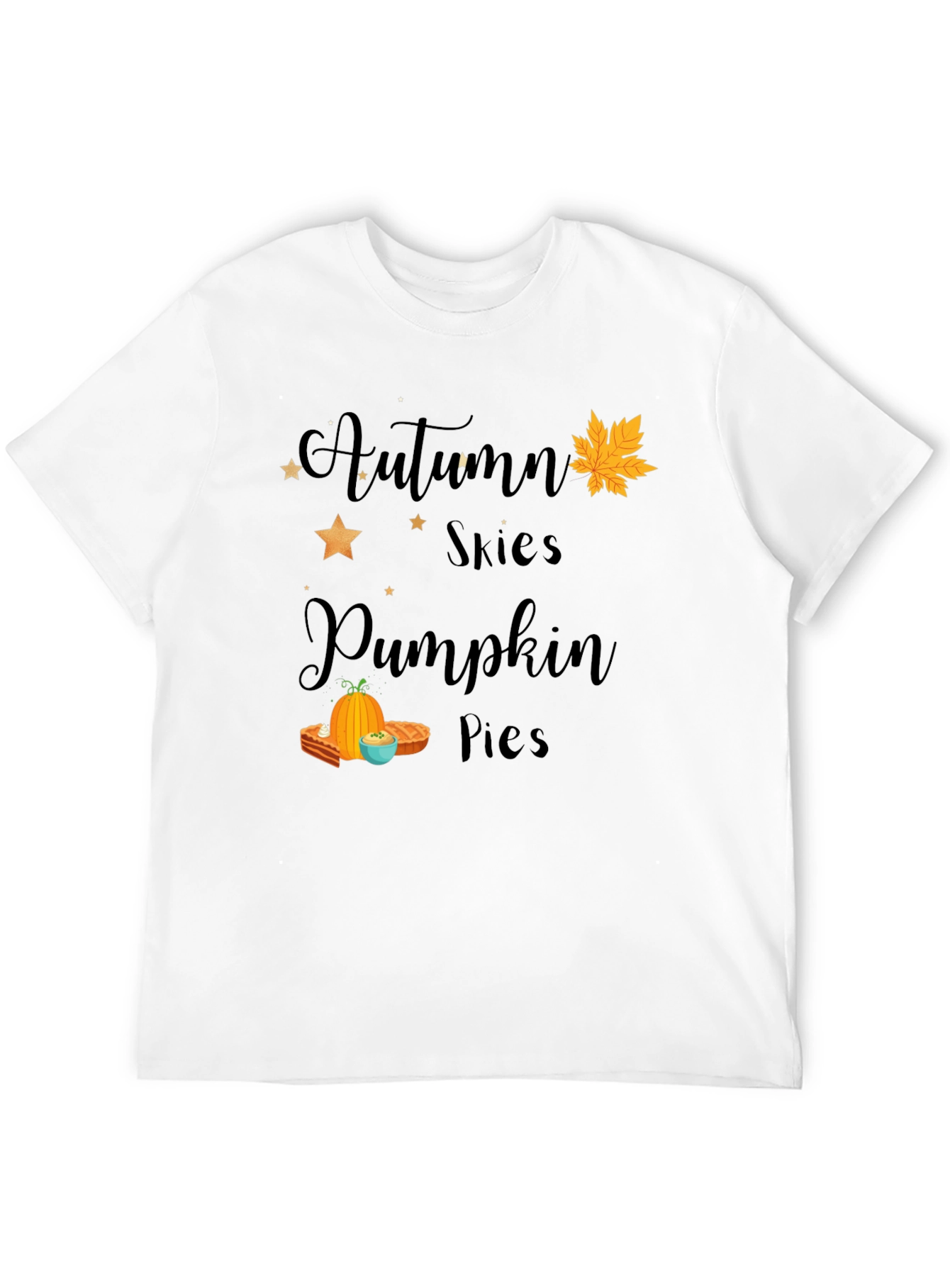 Black Autumn Skies Pumpkin Pies Graphic T-Shirt view 12