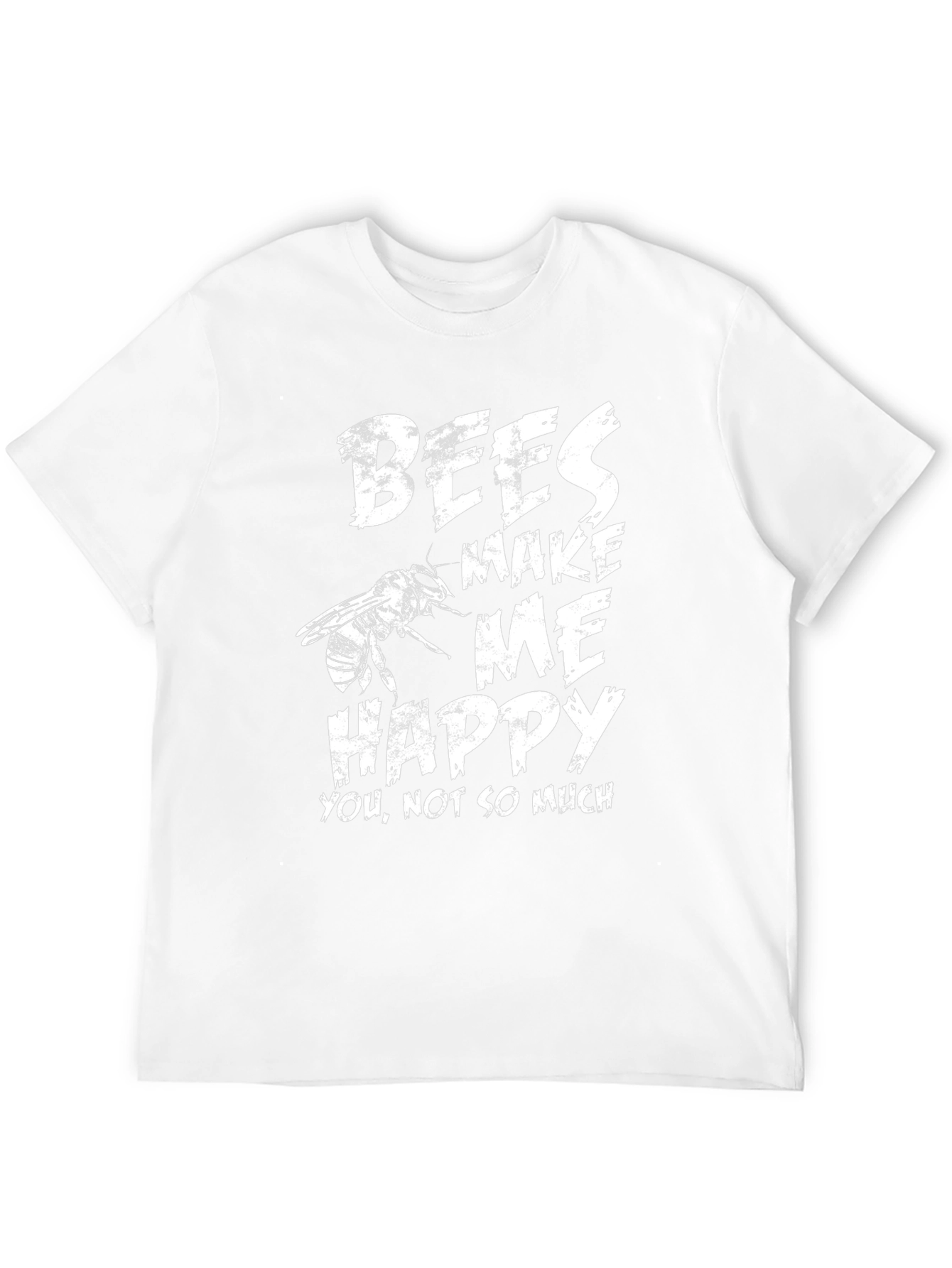 Black Bees Make Me Happy T-Shirt - Black view 12