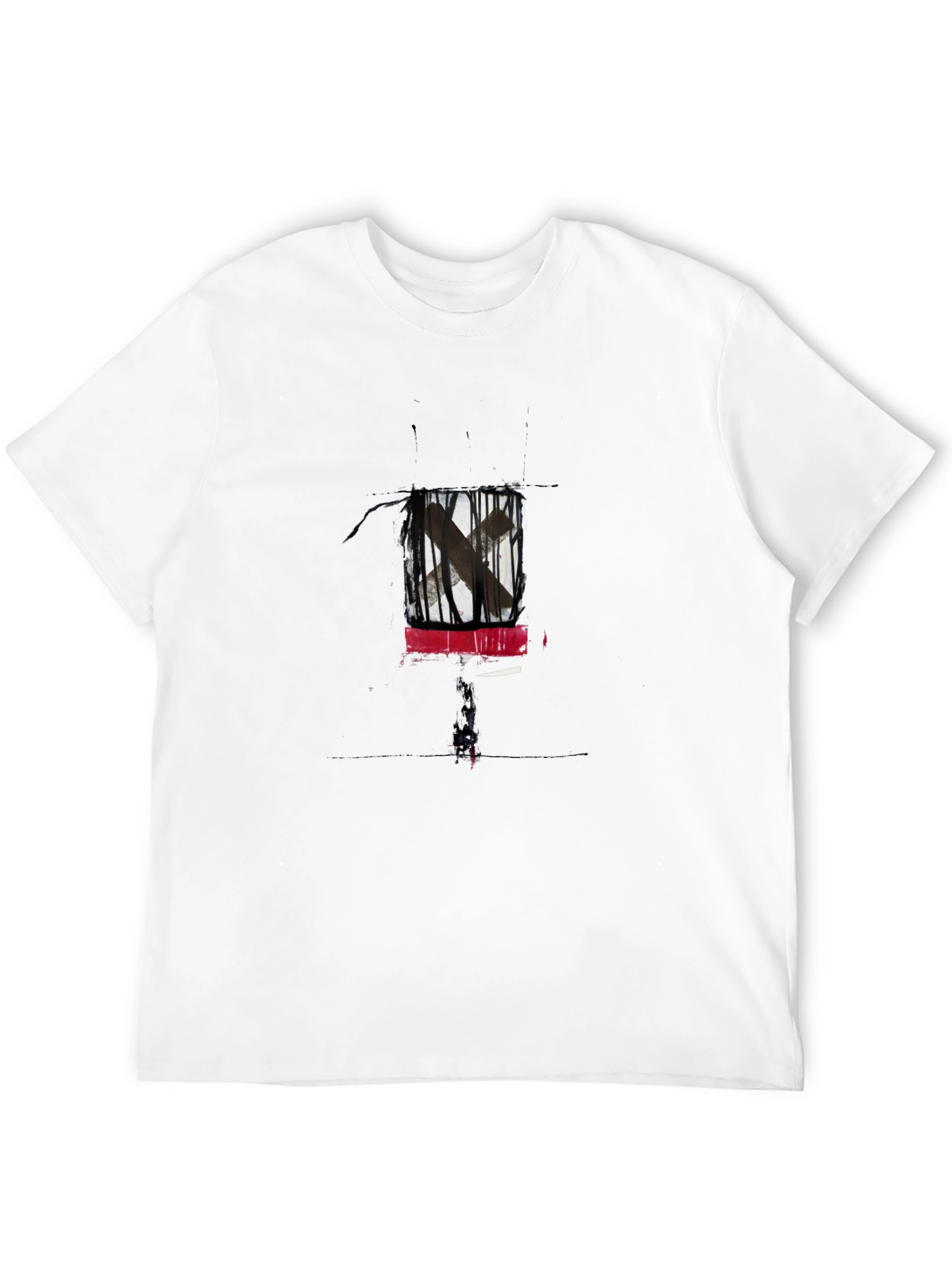 Black Abstract Graphic Print Black T-Shirt view 12