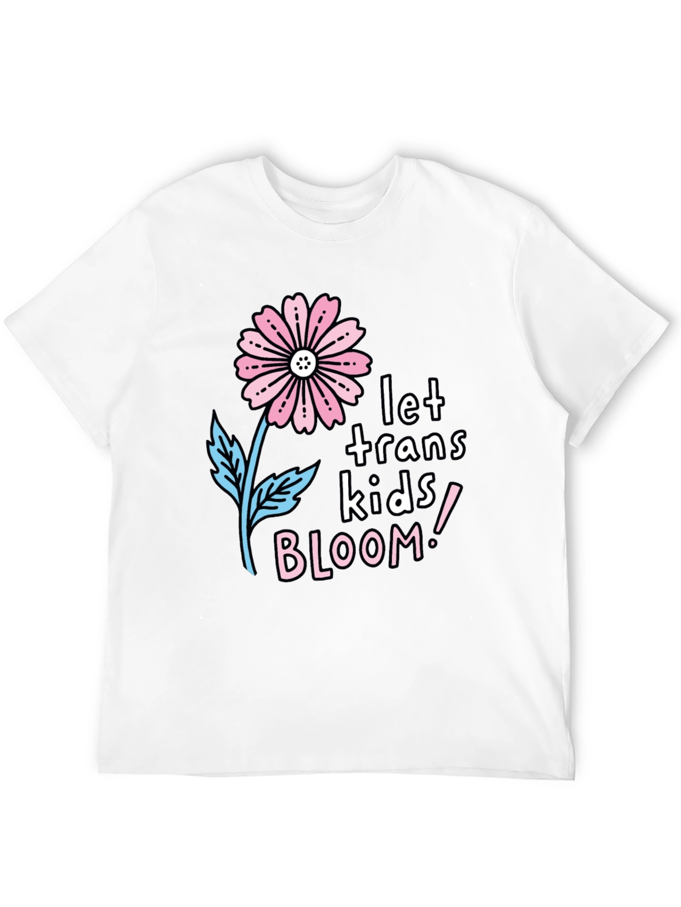Black Let Trans Kids Bloom Graphic Tee - Black view 12
