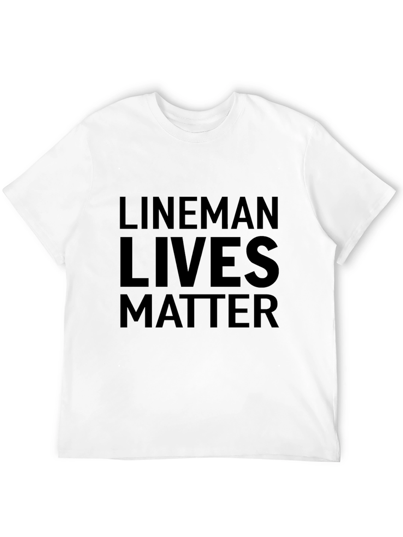Black Lineman Lives Matter Graphic Tee - Black view 12