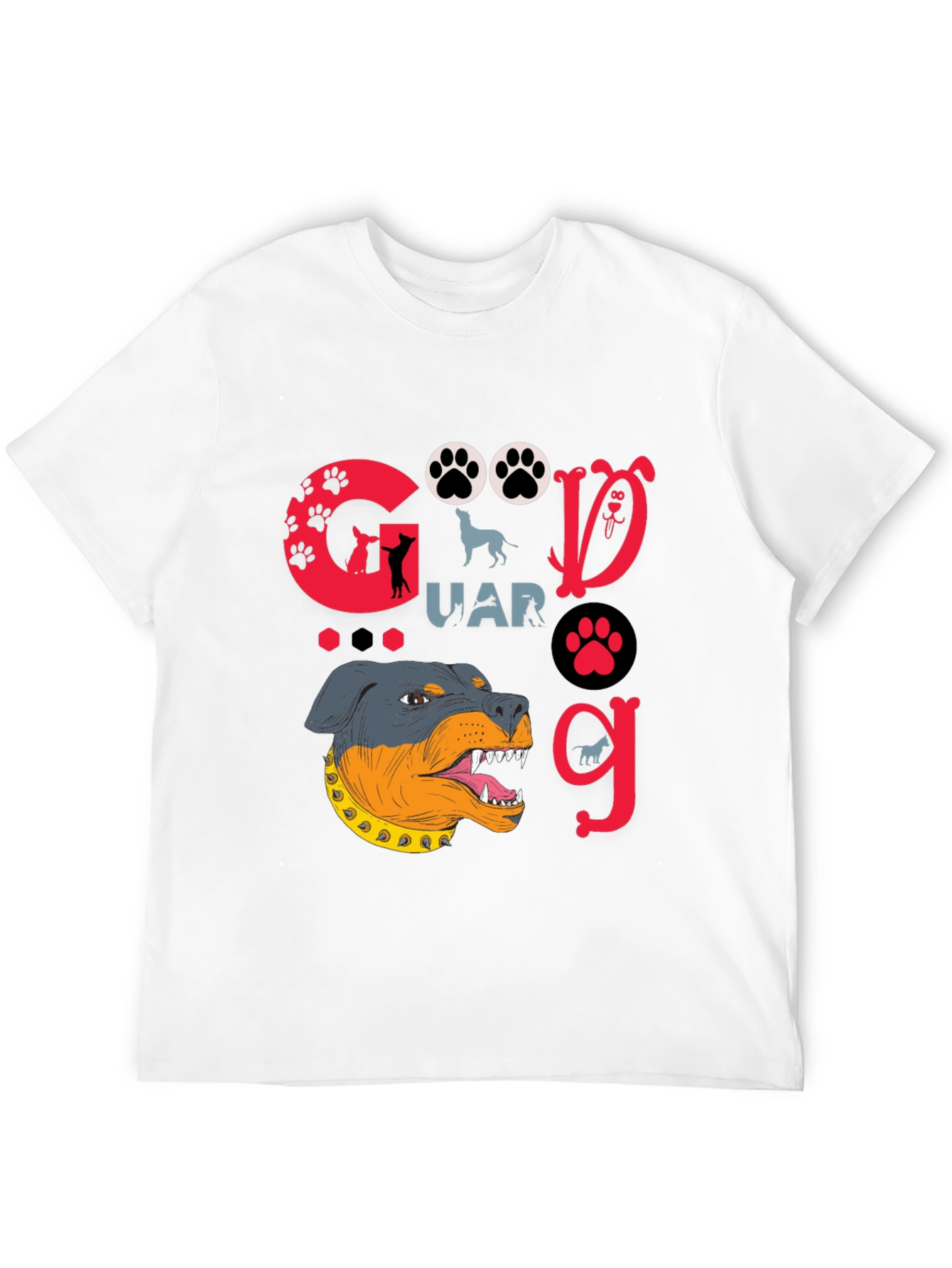 Black Dog Guard T-Shirt - Rottweiler Graphic Tee view 12