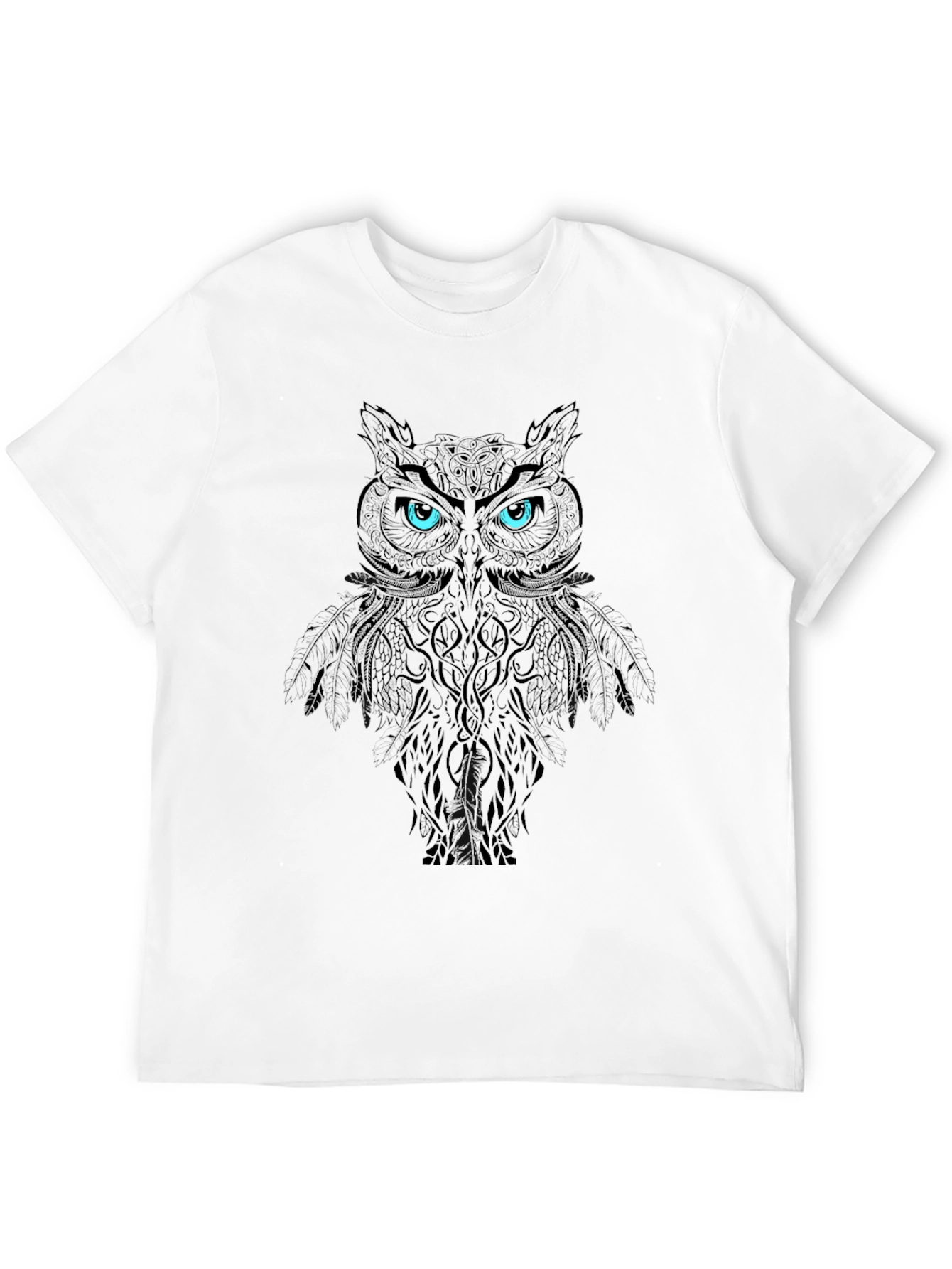 Black Mystic Owl Graphic T-Shirt - Cool Design view 12