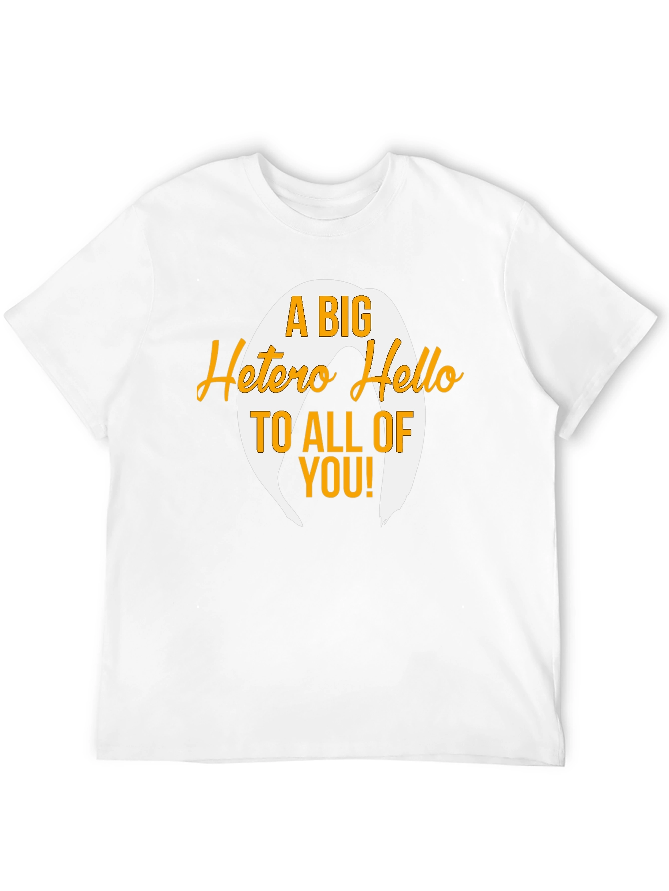 Black A Big Hetero Hello Black T-Shirt view 12