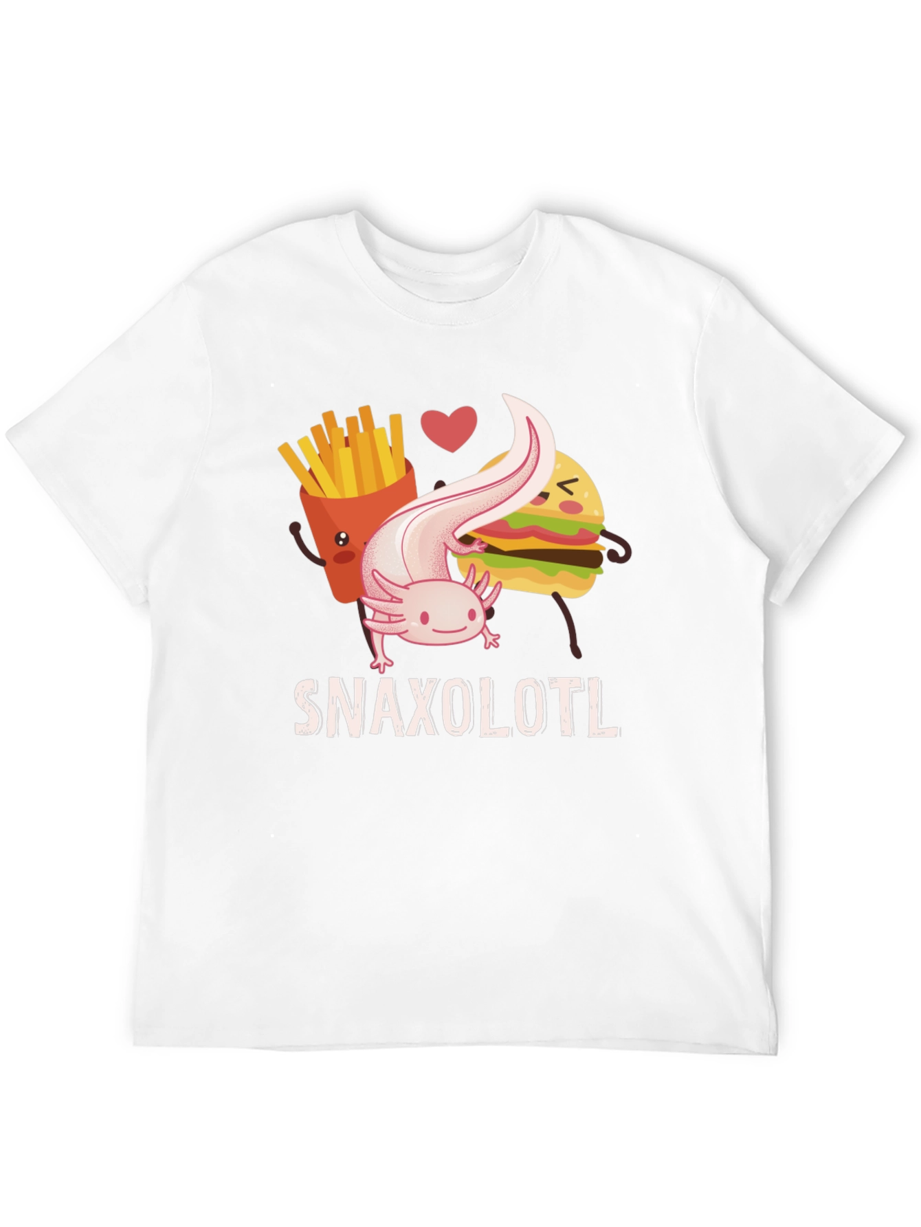 Black Snaxolotl Funny Axolotl Food Lover T-Shirt view 12