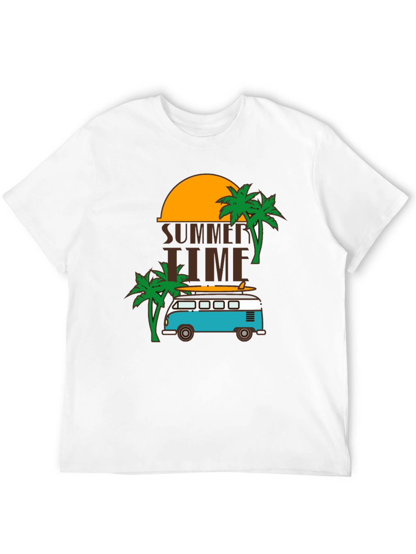 Black Summer Time Beach Van Graphic Tee view 12