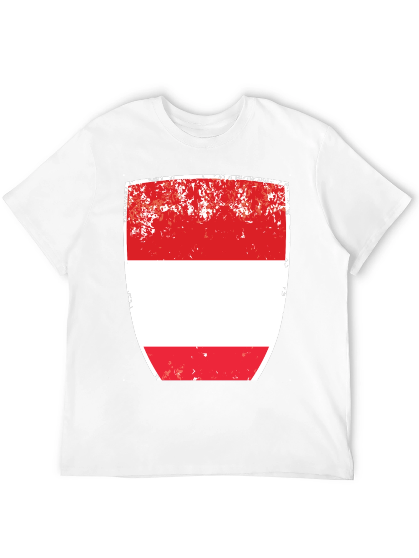Black Austria Flag T-Shirt - Red and White Shield Design view 12
