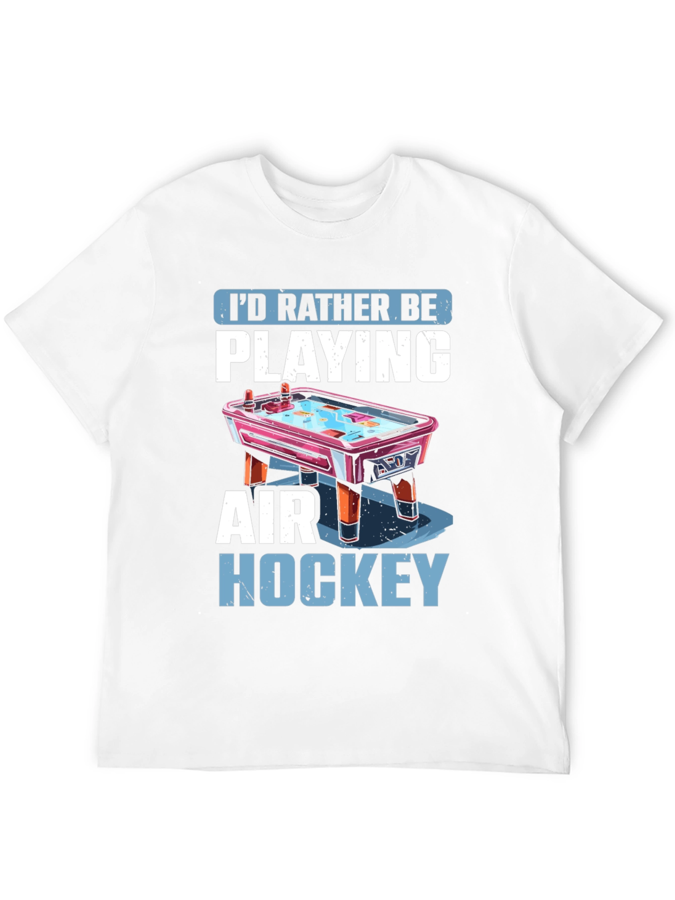 Air Hockey Fan T-Shirt: I'd Rather Be Playing Tee - 12