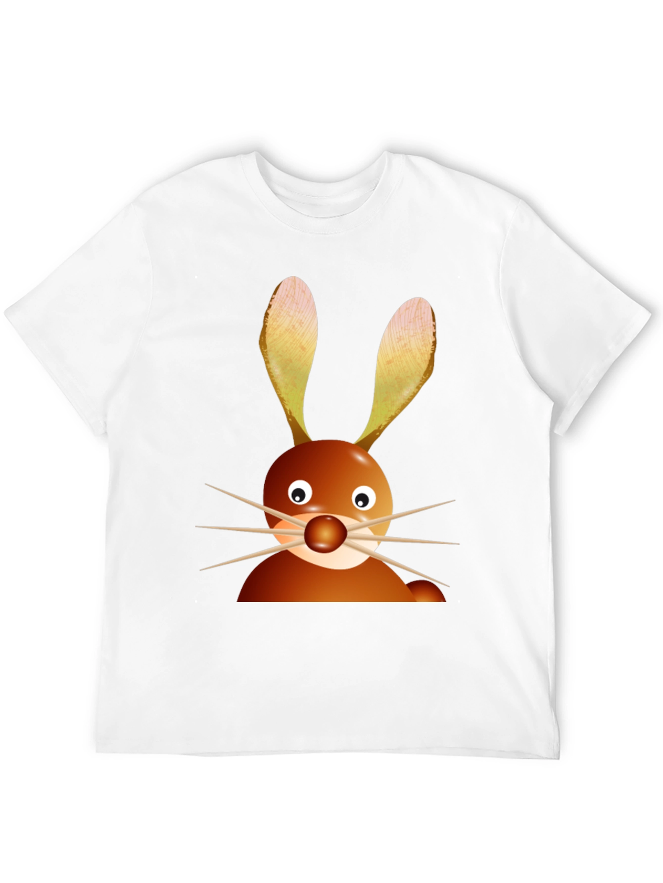 Black Funny Cartoon Bunny Rabbit Graphic Tee - Black view 12