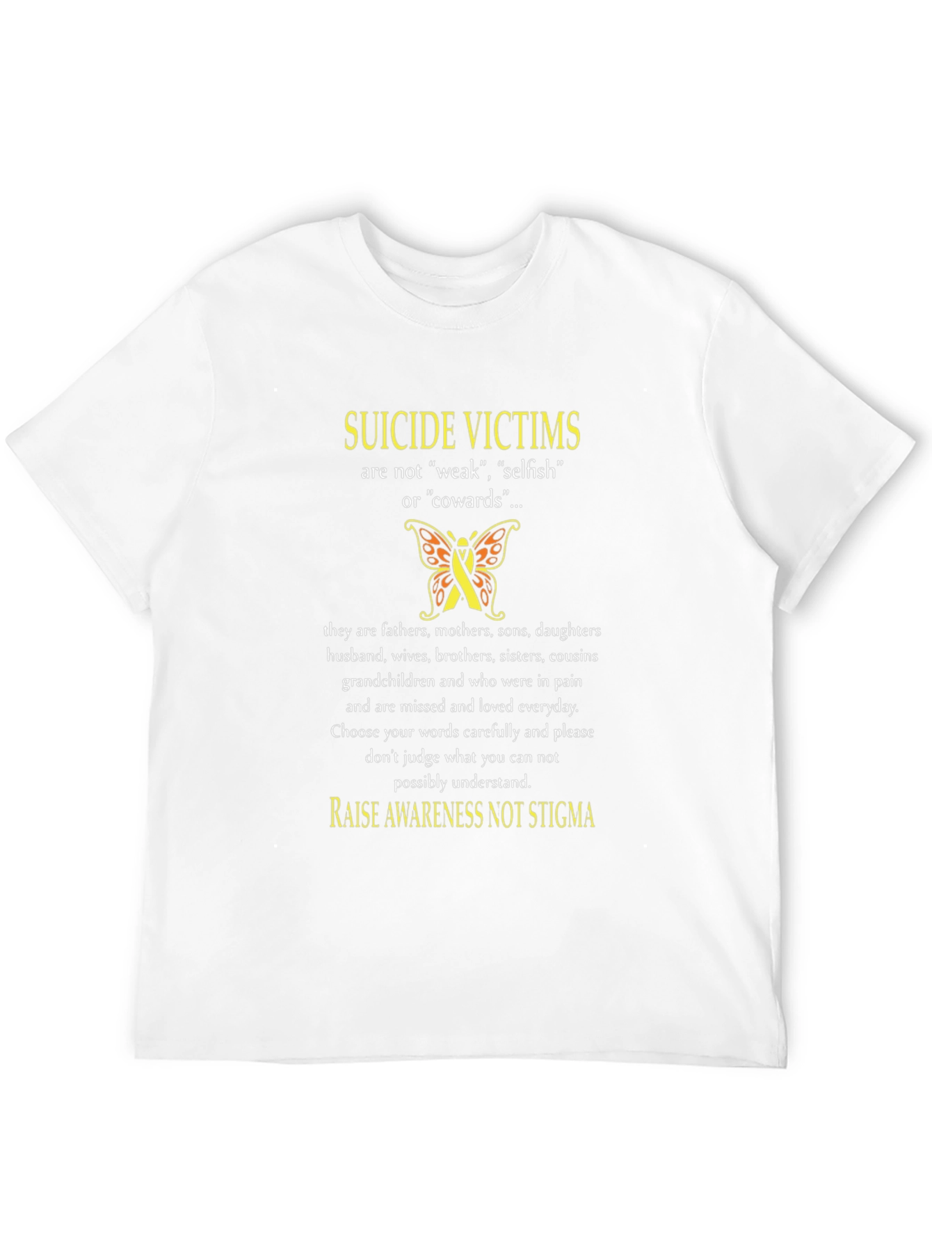Black Suicide Awareness Graphic T-Shirt view 12