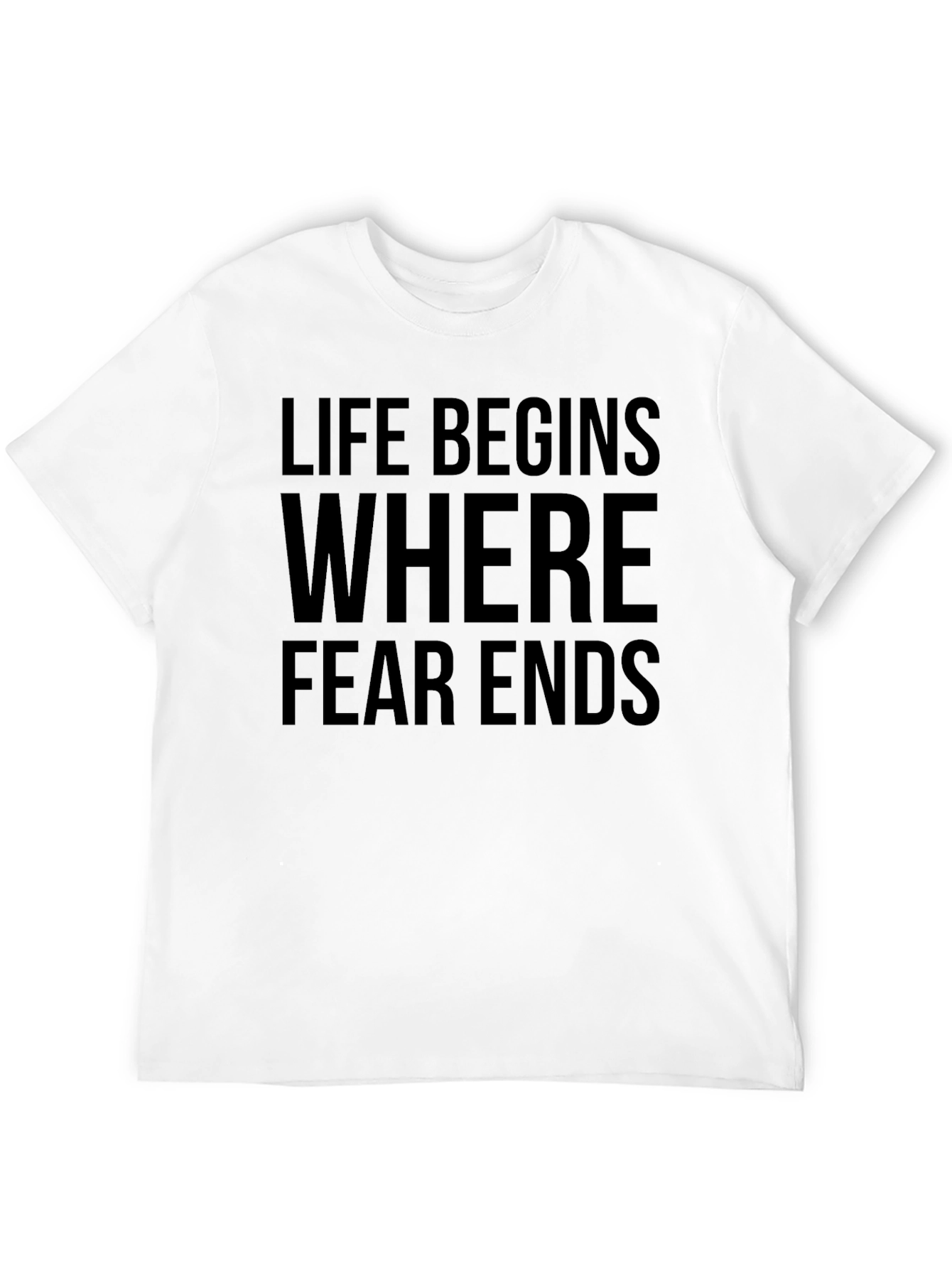 Black Life Begins Where Fear Ends Graphic T-Shirt view 12