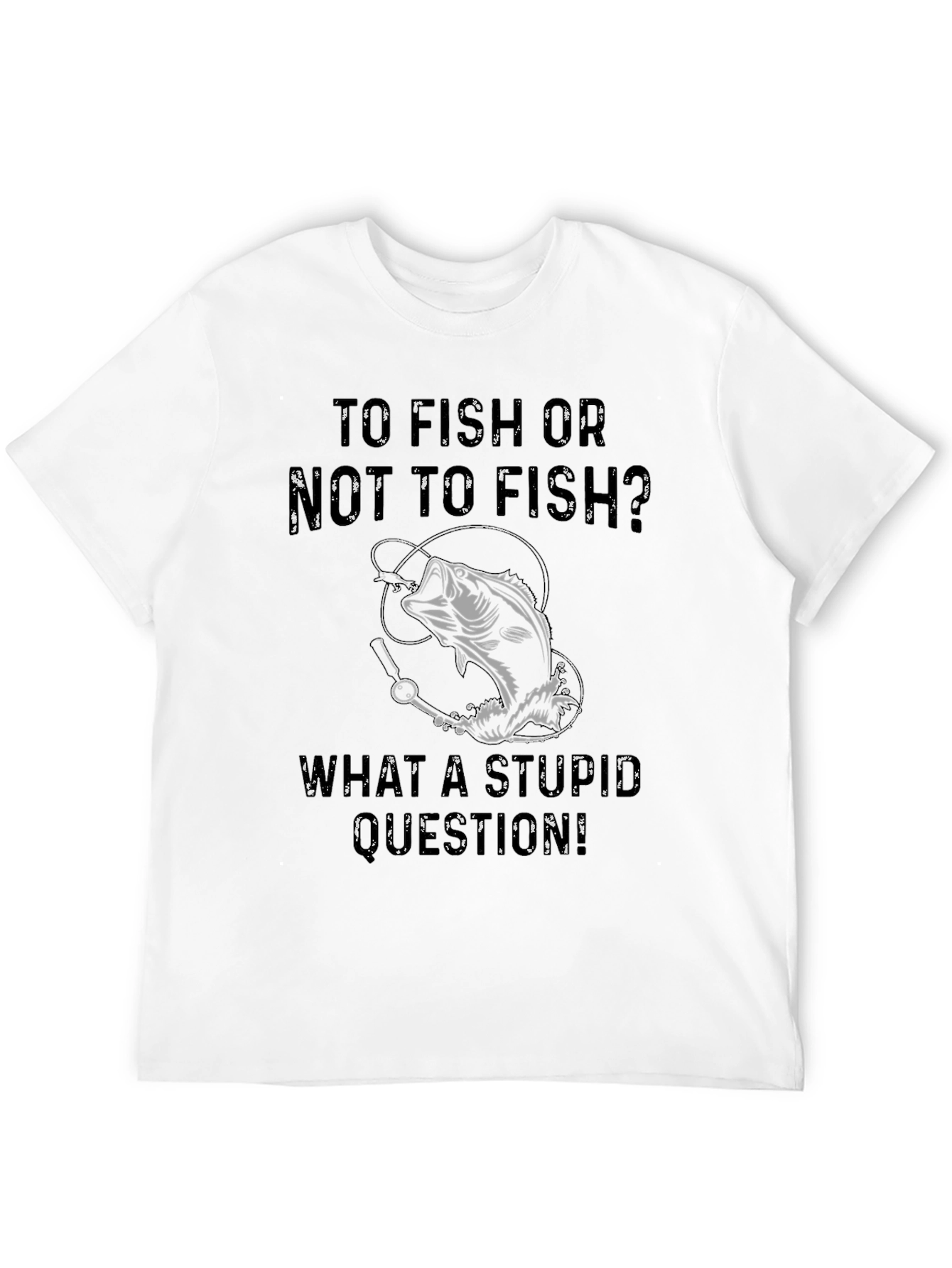 Black Fishing T-Shirt - To Fish Or Not To Fish - Funny Angler Tee view 12