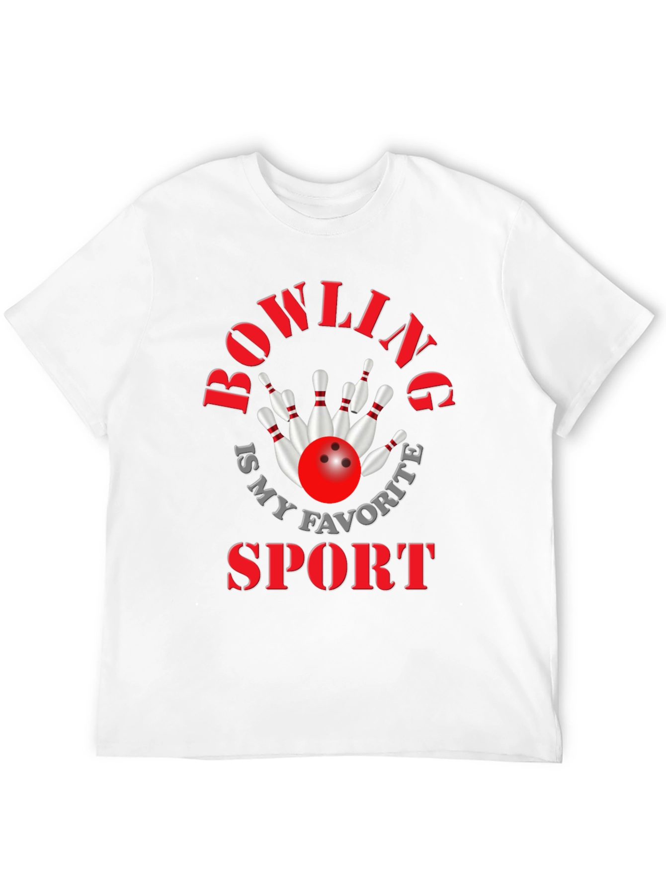 Black Bowling Is My Favorite Sport Graphic Tee view 12