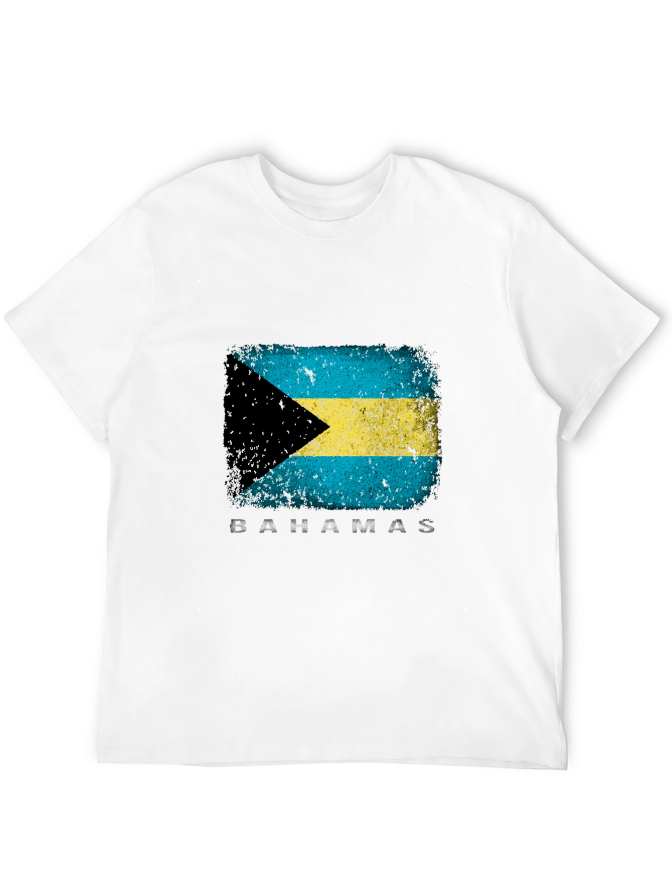 Black Bahamas Flag Graphic T-Shirt - Black view 12