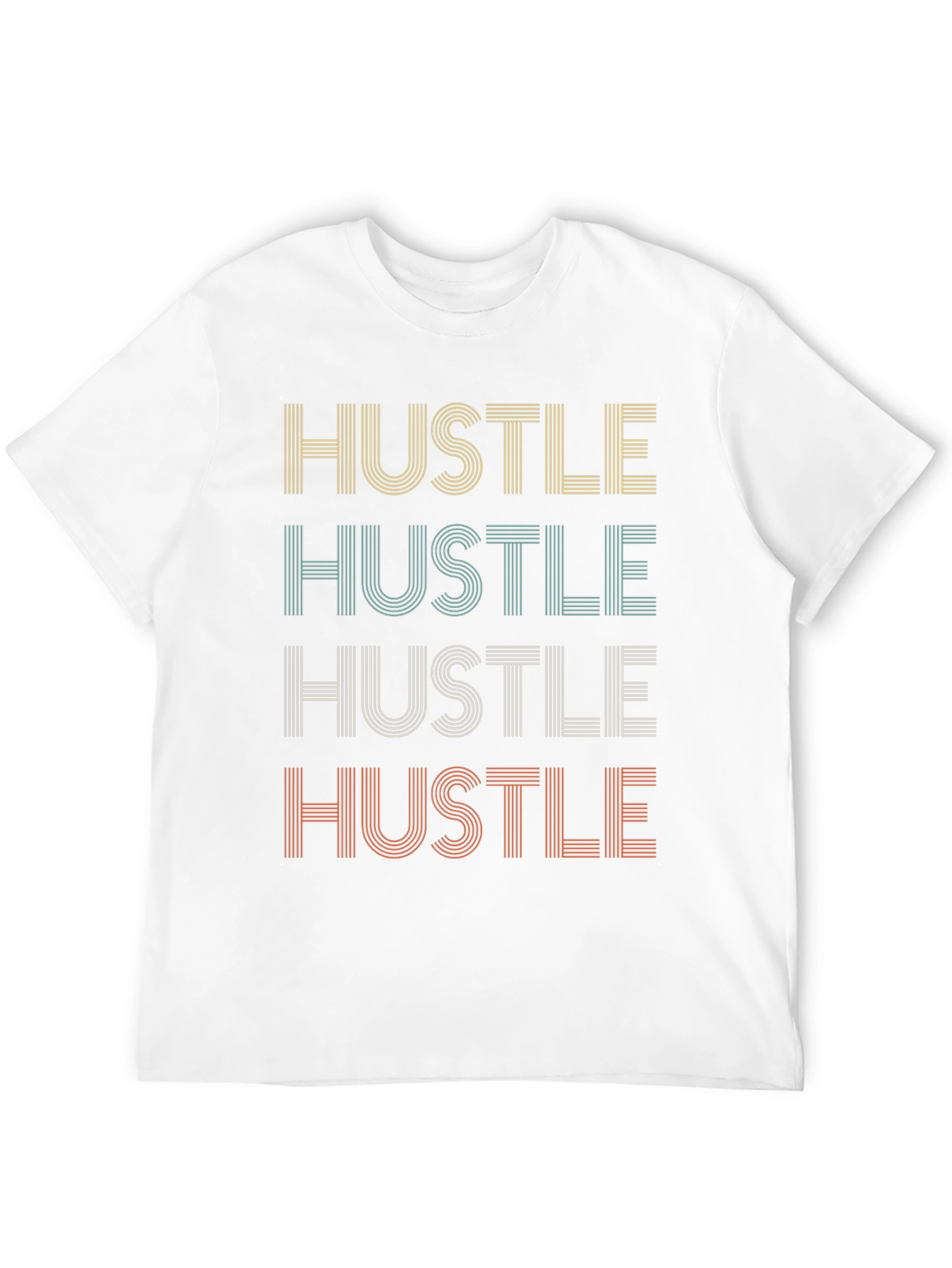 Black Retro Hustle T-Shirt - Motivational Black Tee view 12