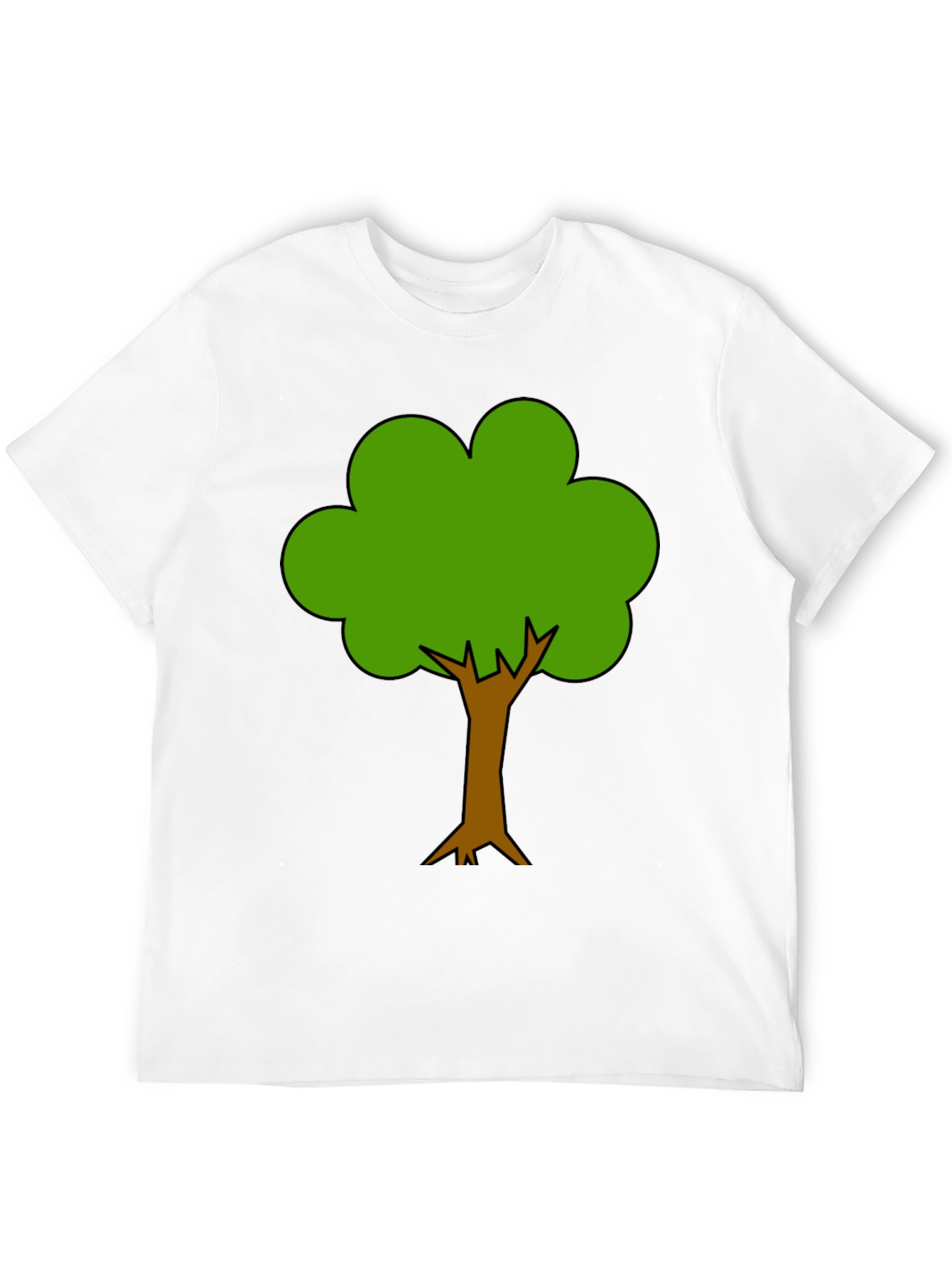 Black Tree Graphic T-Shirt - Black, Casual Style view 12