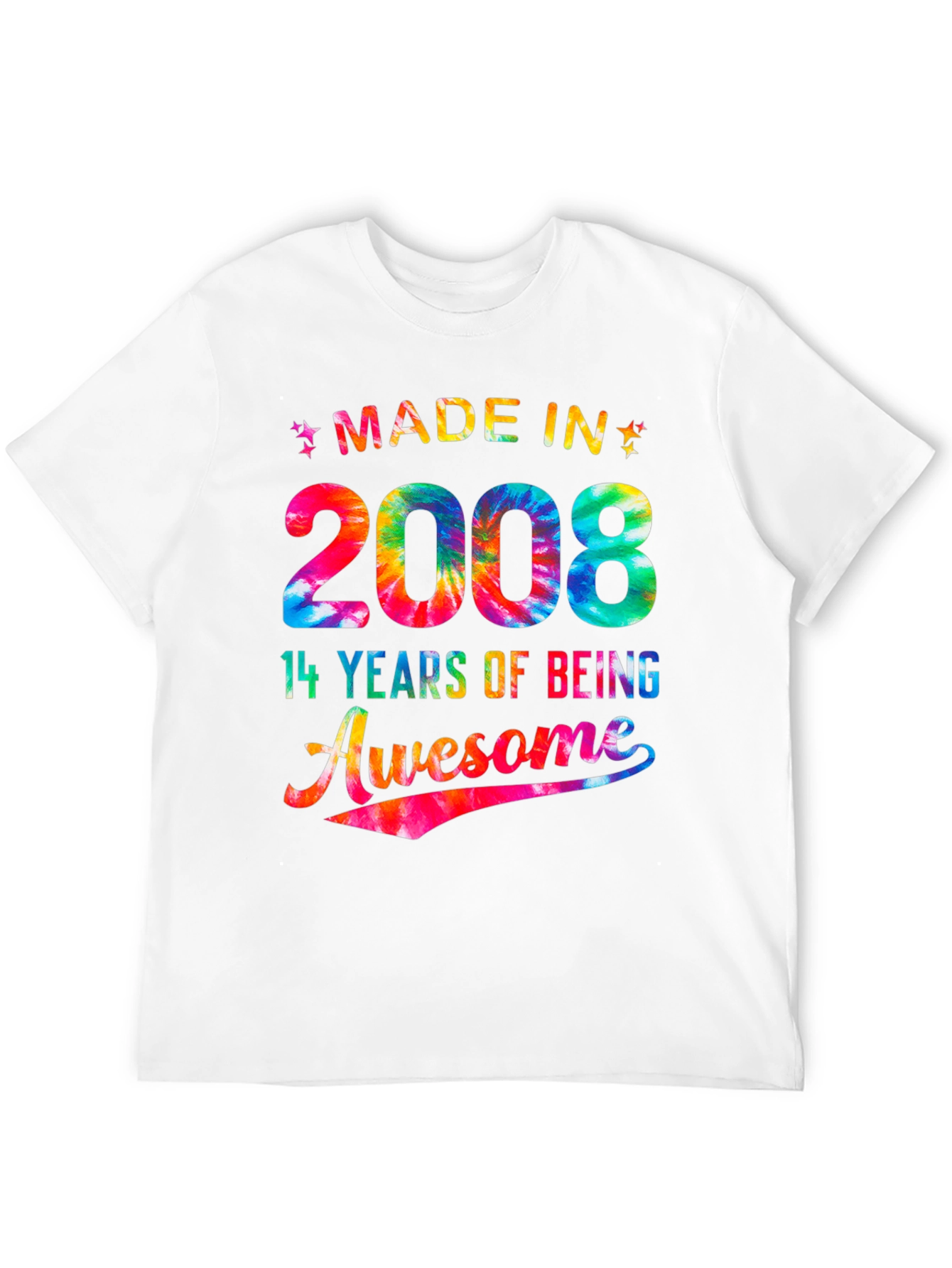 Black Made in 2008 - 14 Years of Being Awesome T-Shirt view 12