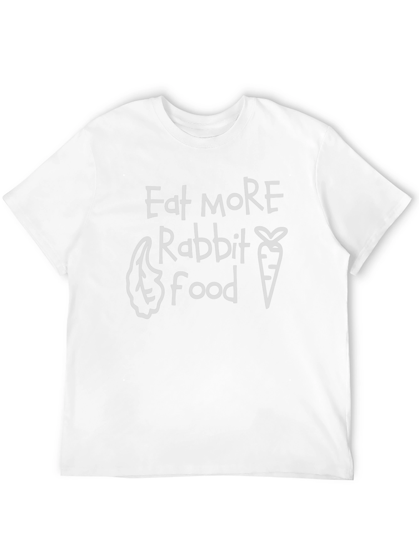 Black Eat More Rabbit Food T-Shirt Funny Vegetarian Tee view 12