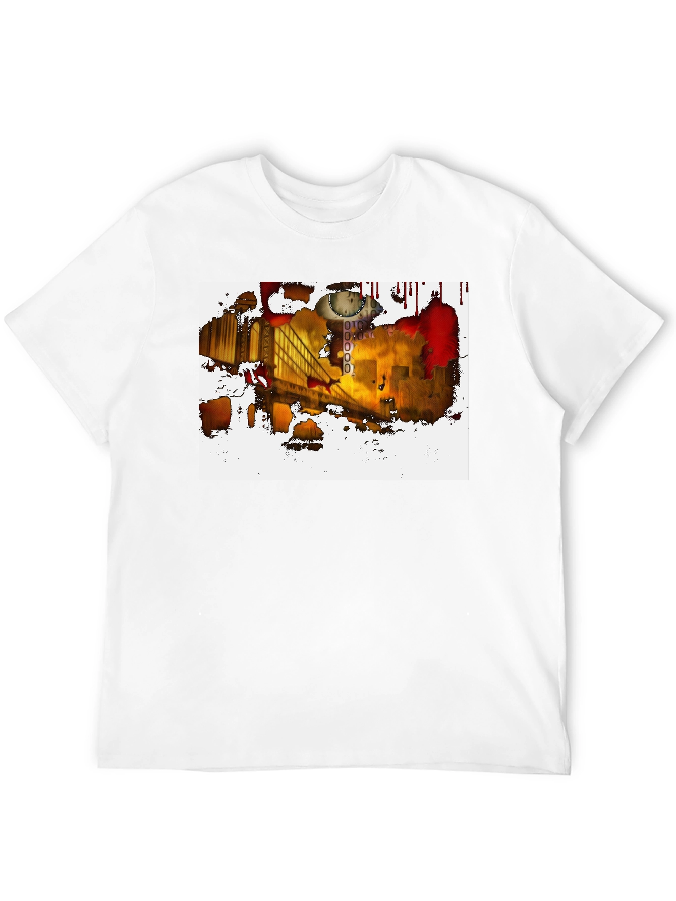 Black Abstract Art Tee - Express Yourself view 12