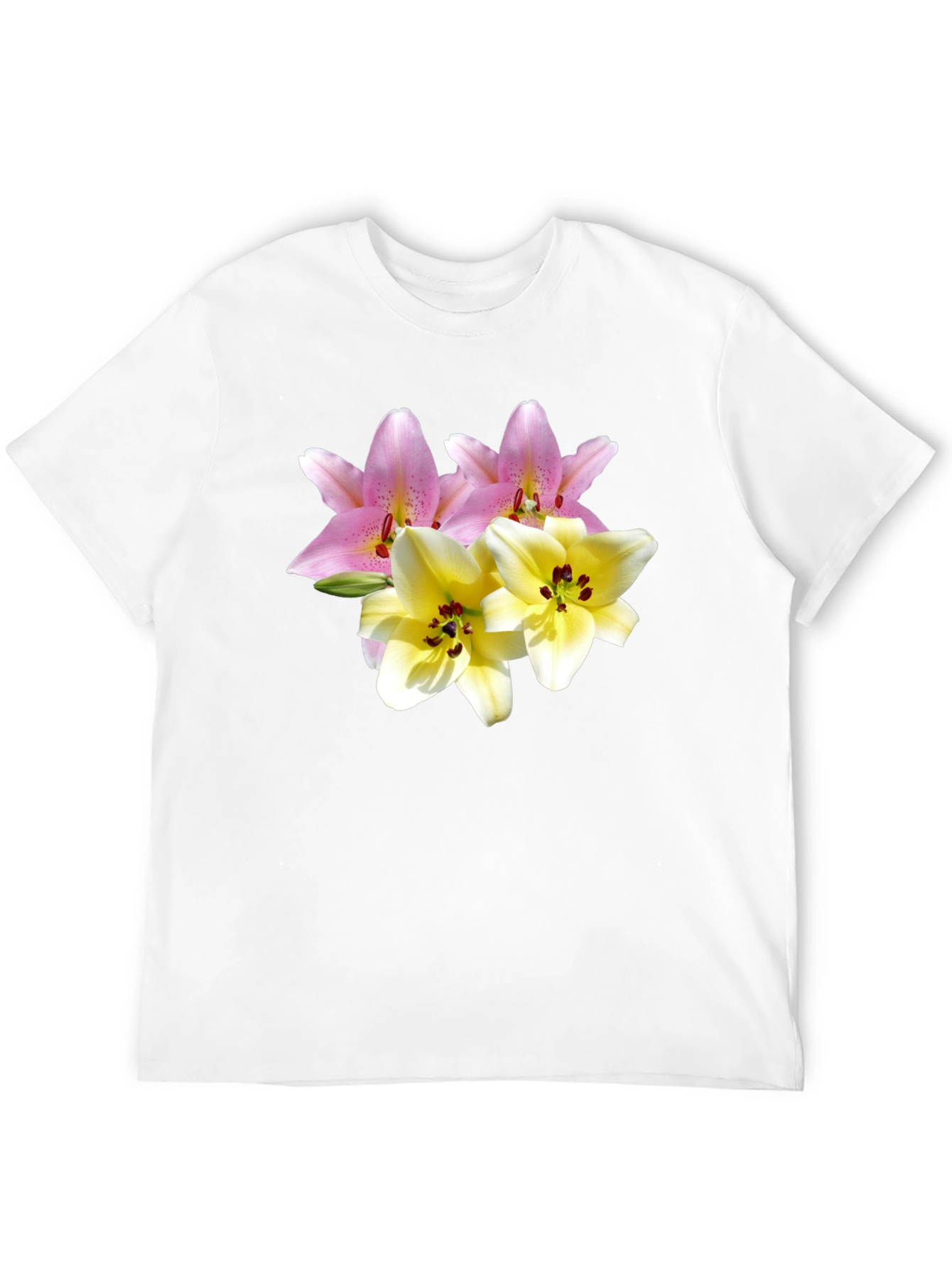 Black Floral Print Tee - Lily Design view 12