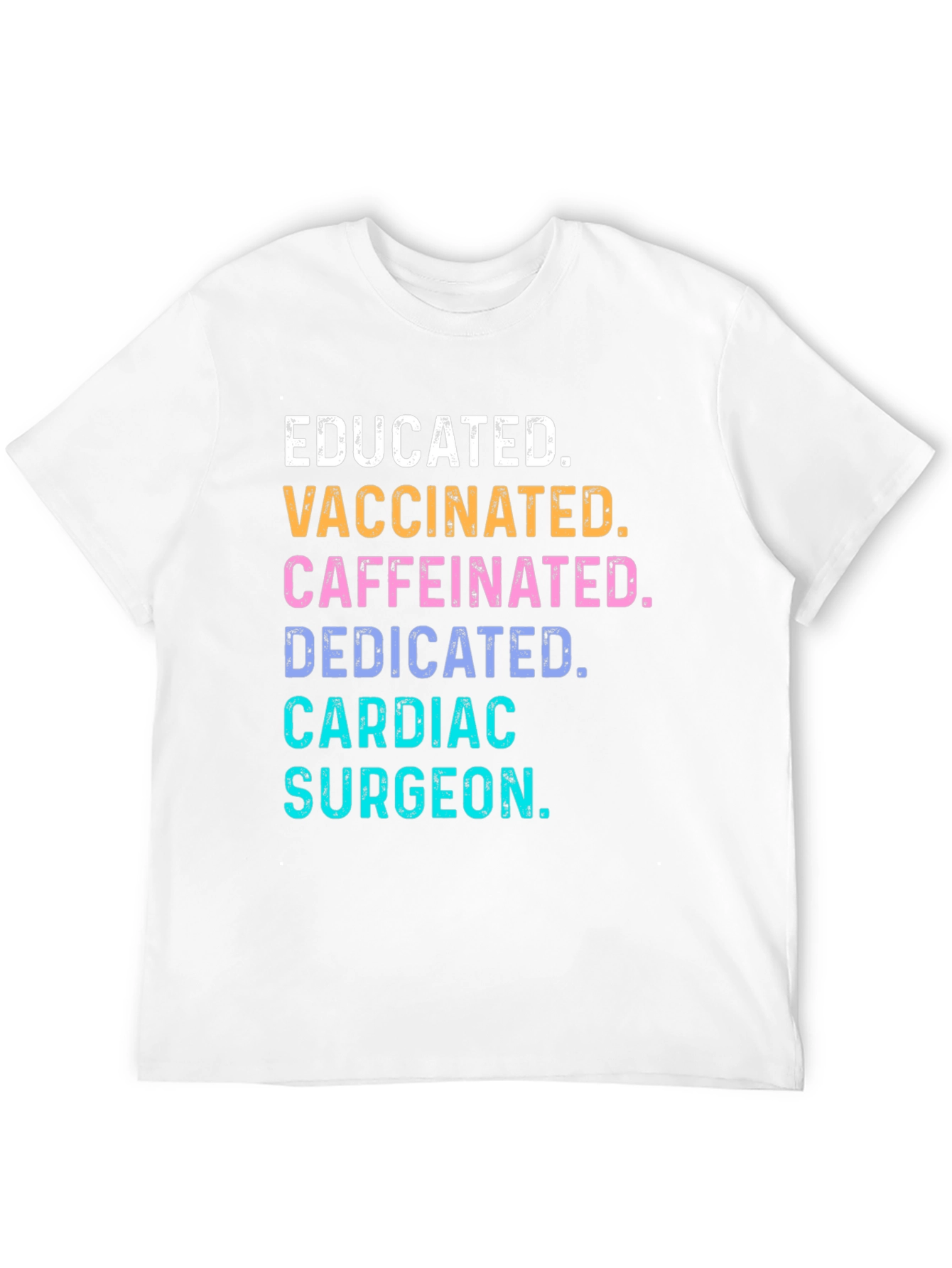 Black Educated Vaccinated Cardiac Surgeon T-Shirt view 12