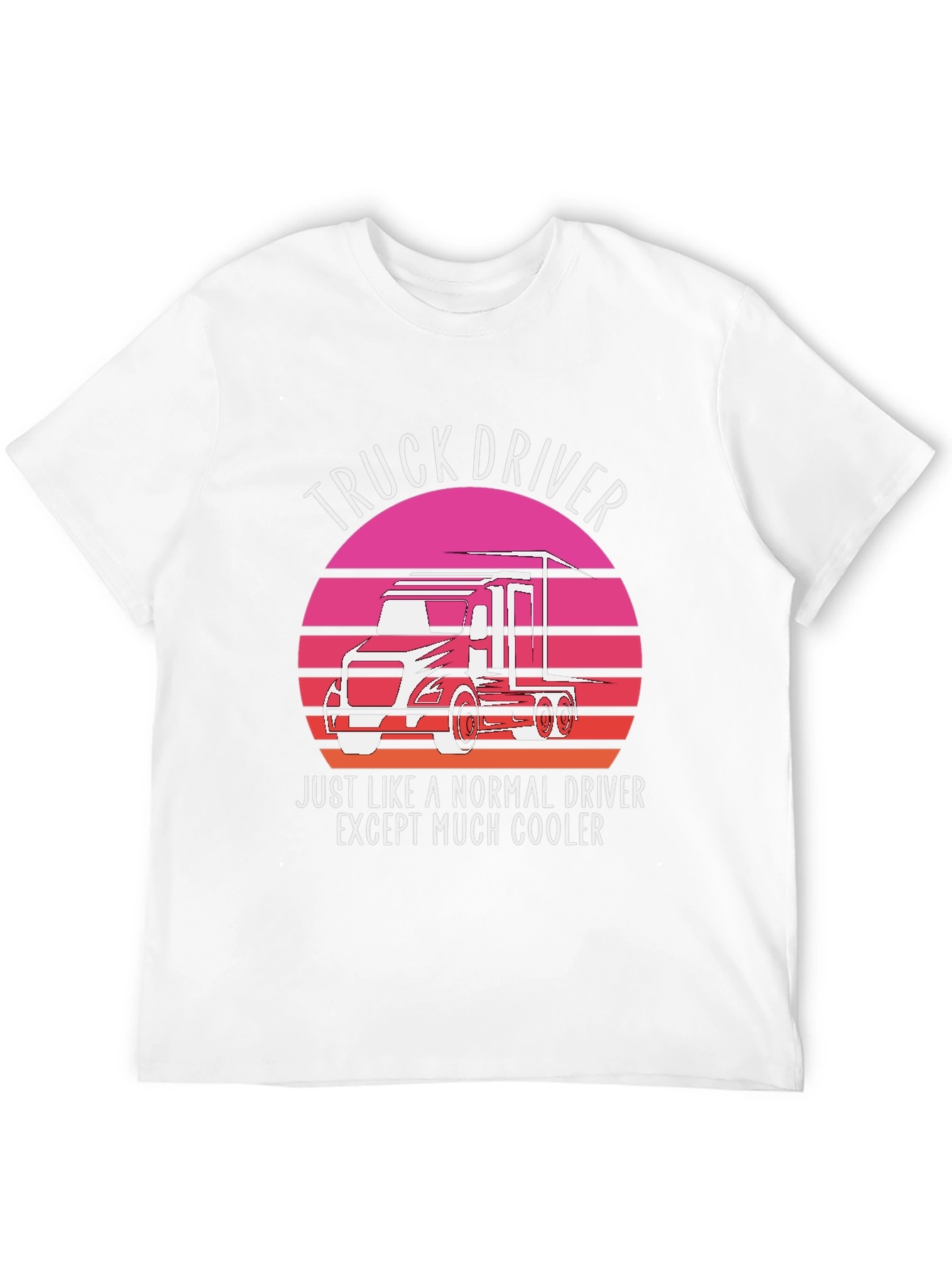 Black Truck Driver T-Shirt - Cooler Than Normal! view 12