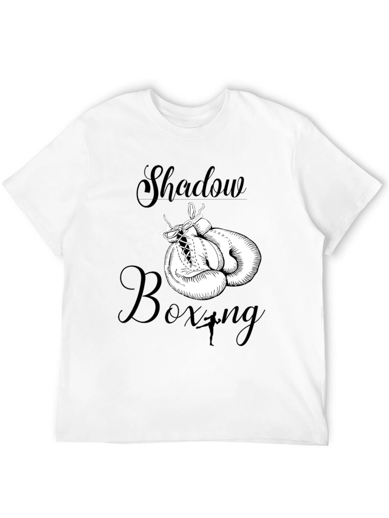 Black Shadow Boxing Graphic Tee - Black Cotton Comfort view 12