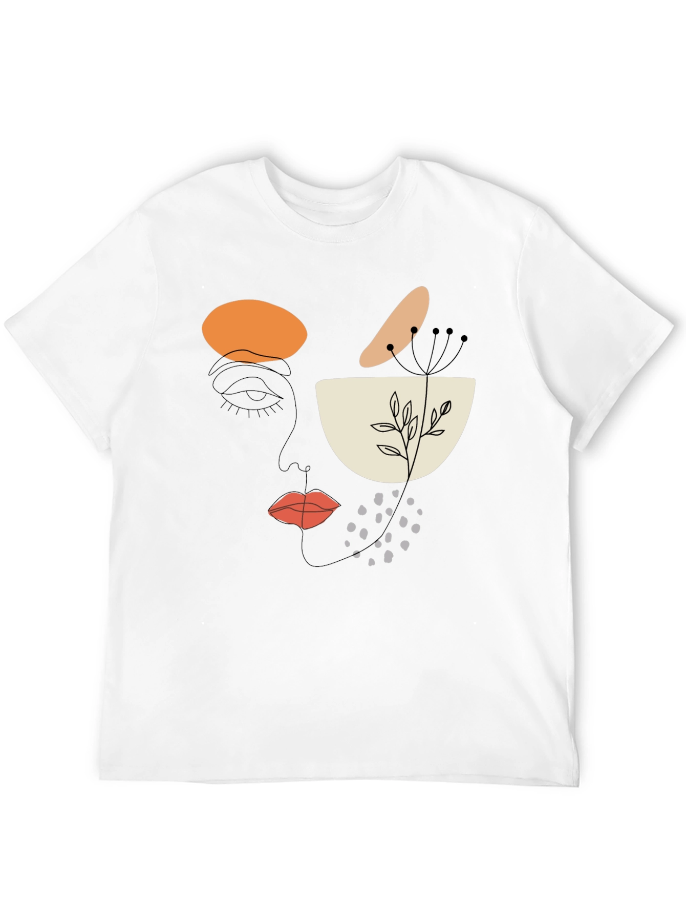 Black Abstract Face Graphic T-Shirt - Modern Art Tee view 12