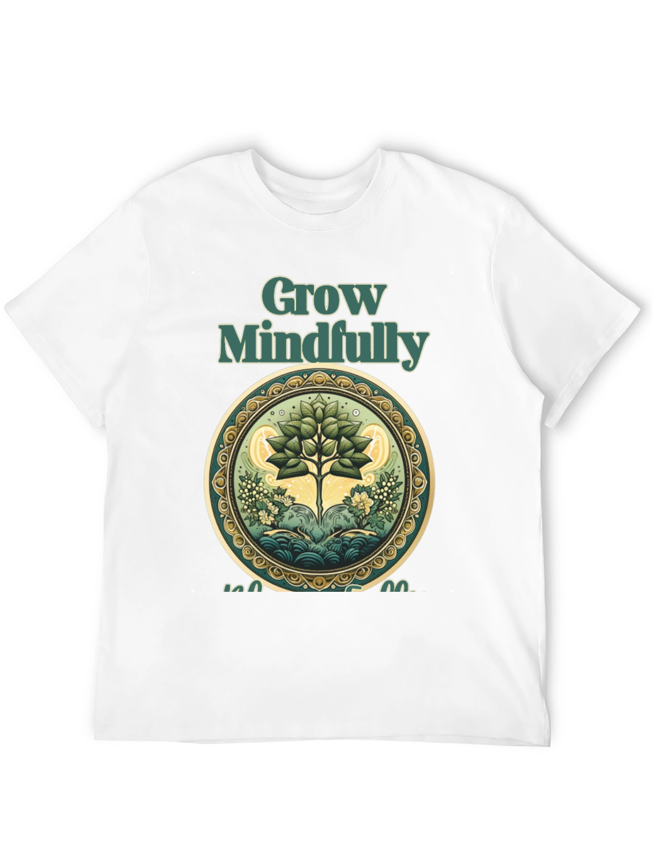 Black Grow Mindfully Tree Graphic Tee view 12